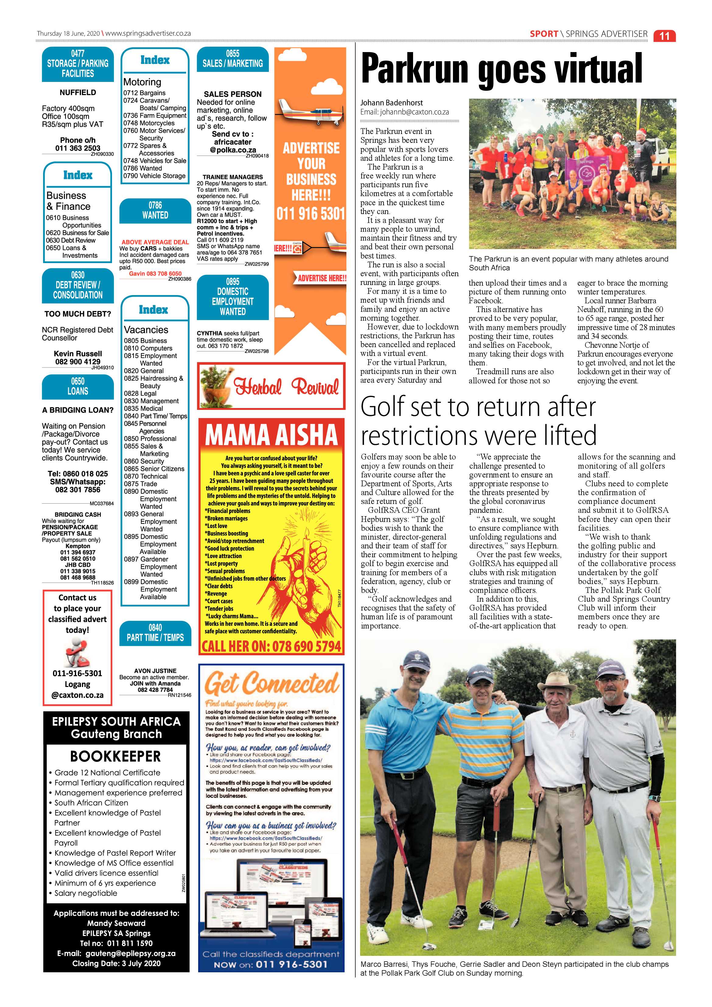 Springs Advertiser 18 June 2020 page 11