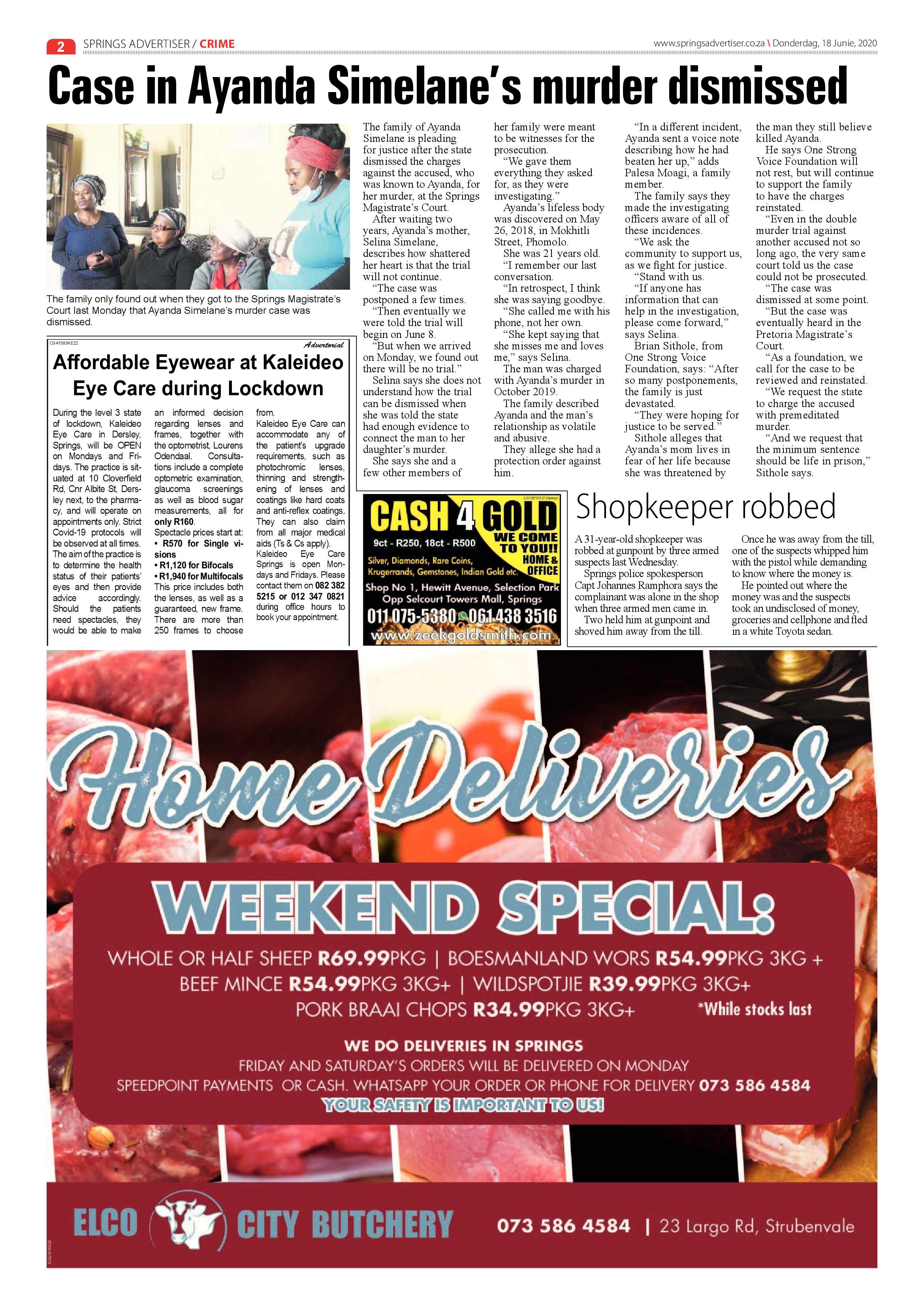 Springs Advertiser 18 June 2020 page 2