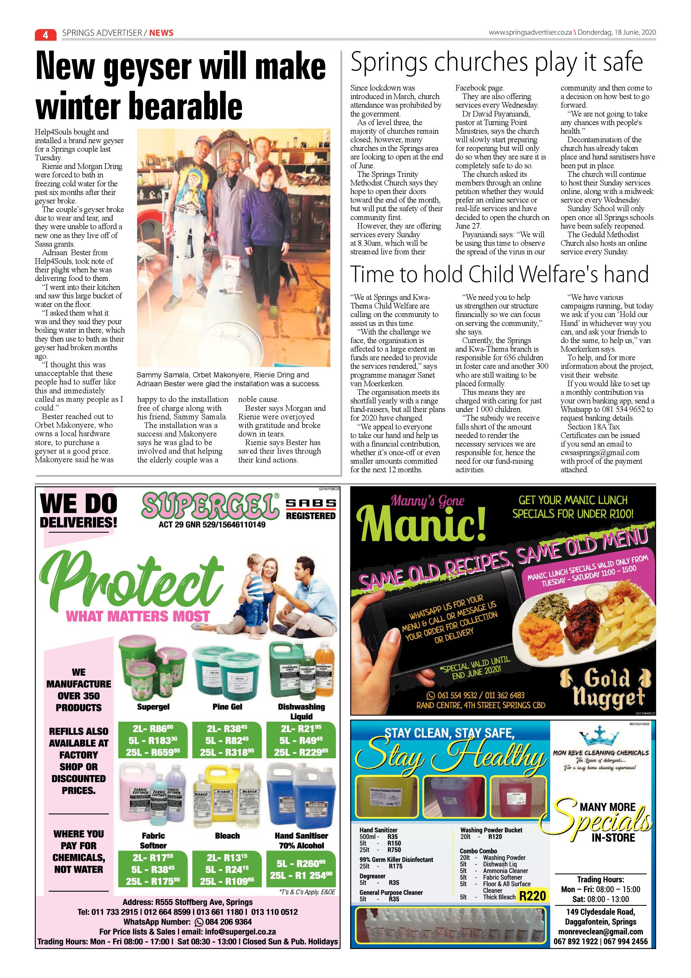 Springs Advertiser 18 June 2020 page 4