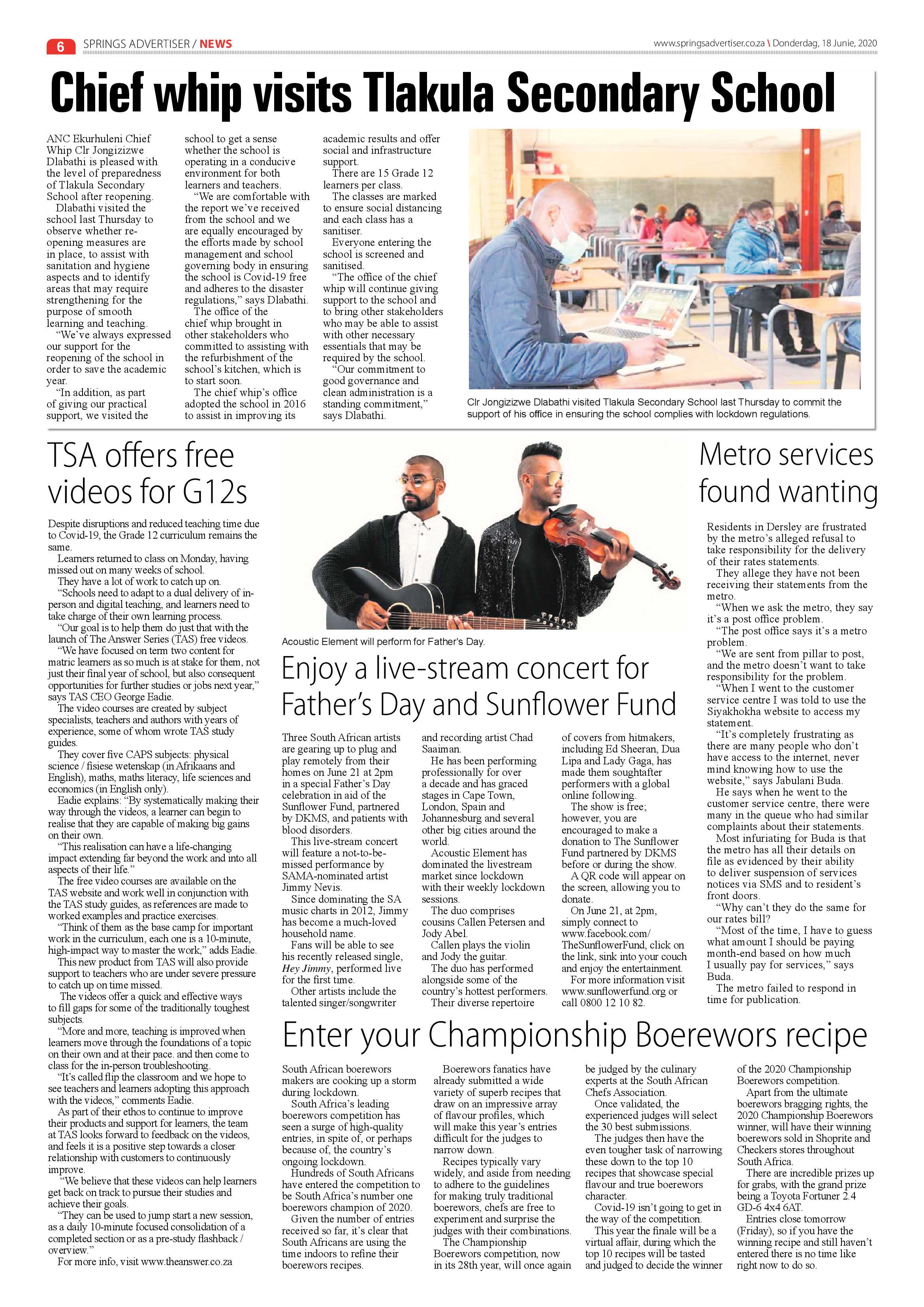 Springs Advertiser 18 June 2020 page 6