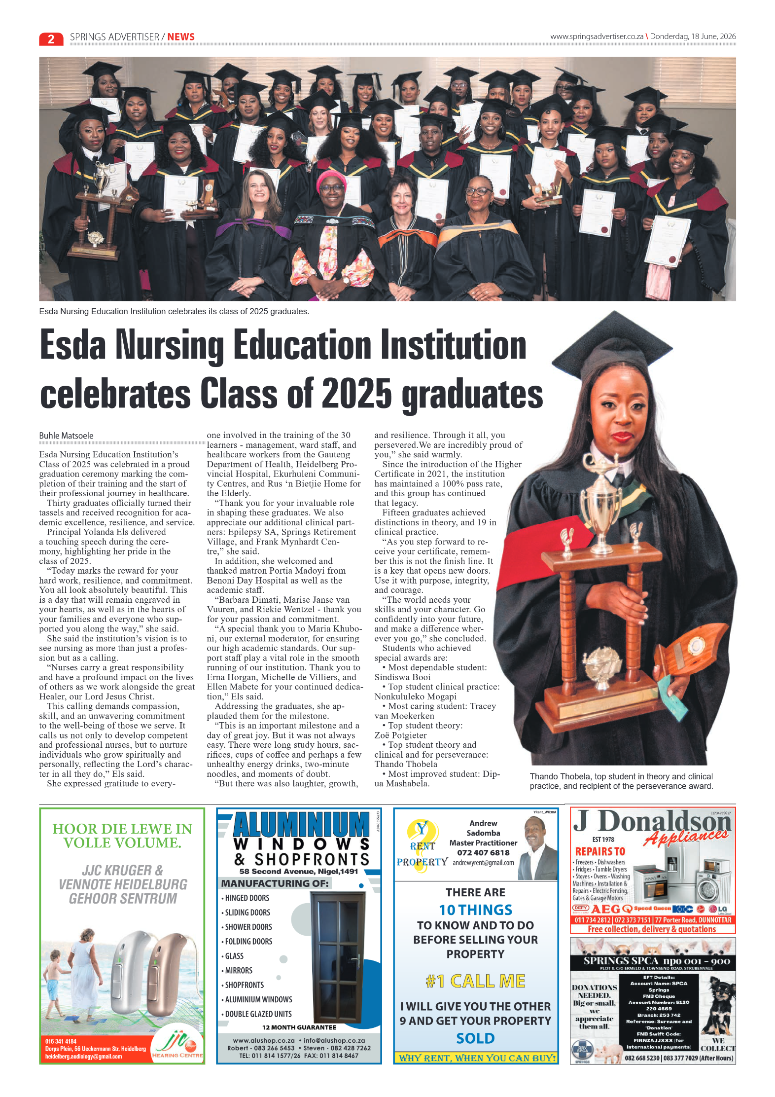 Springs Advertiser 18 June 2026 page 2