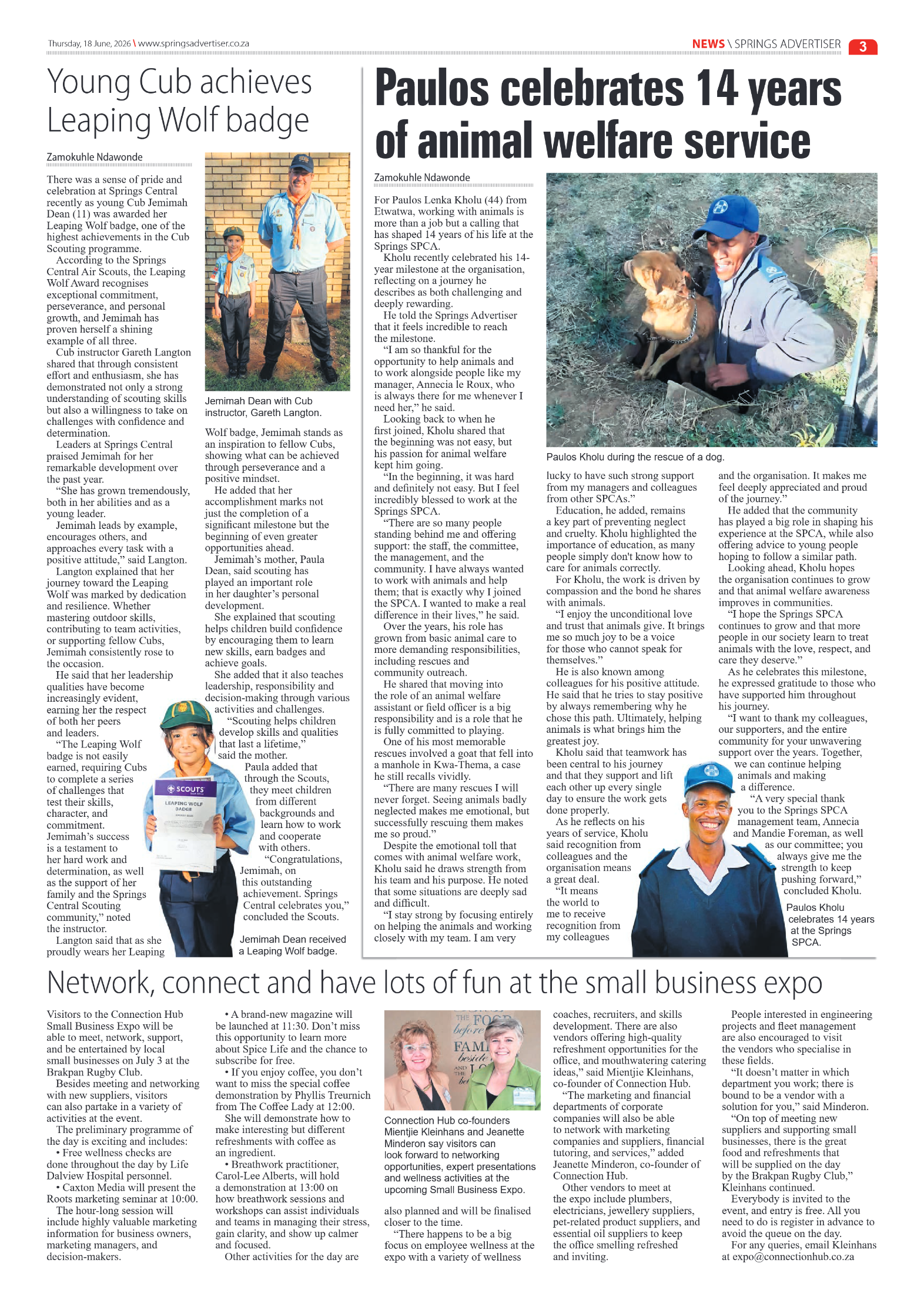Springs Advertiser 18 June 2026 page 3