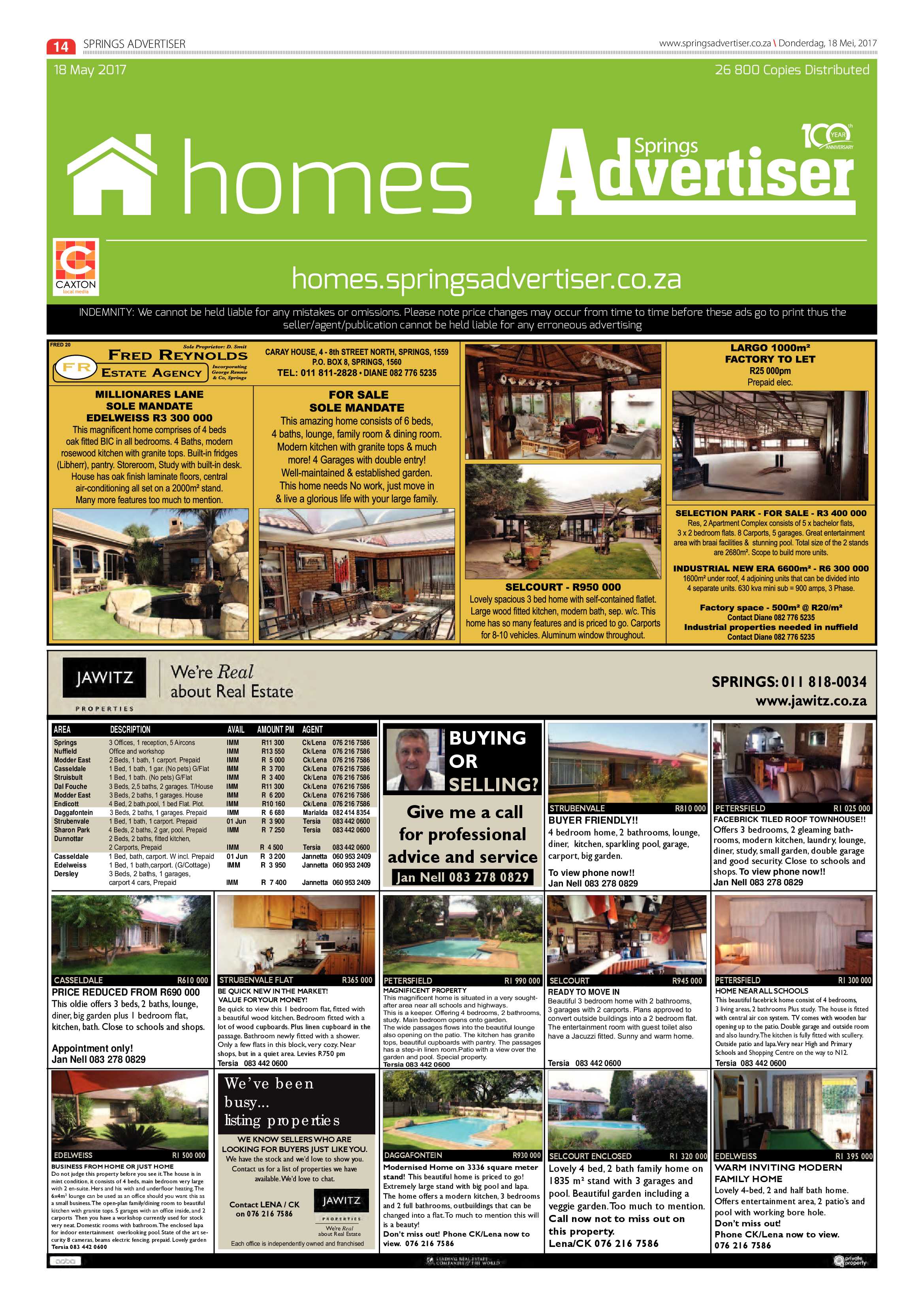 Springs Advertiser 18 May 2017 page 14