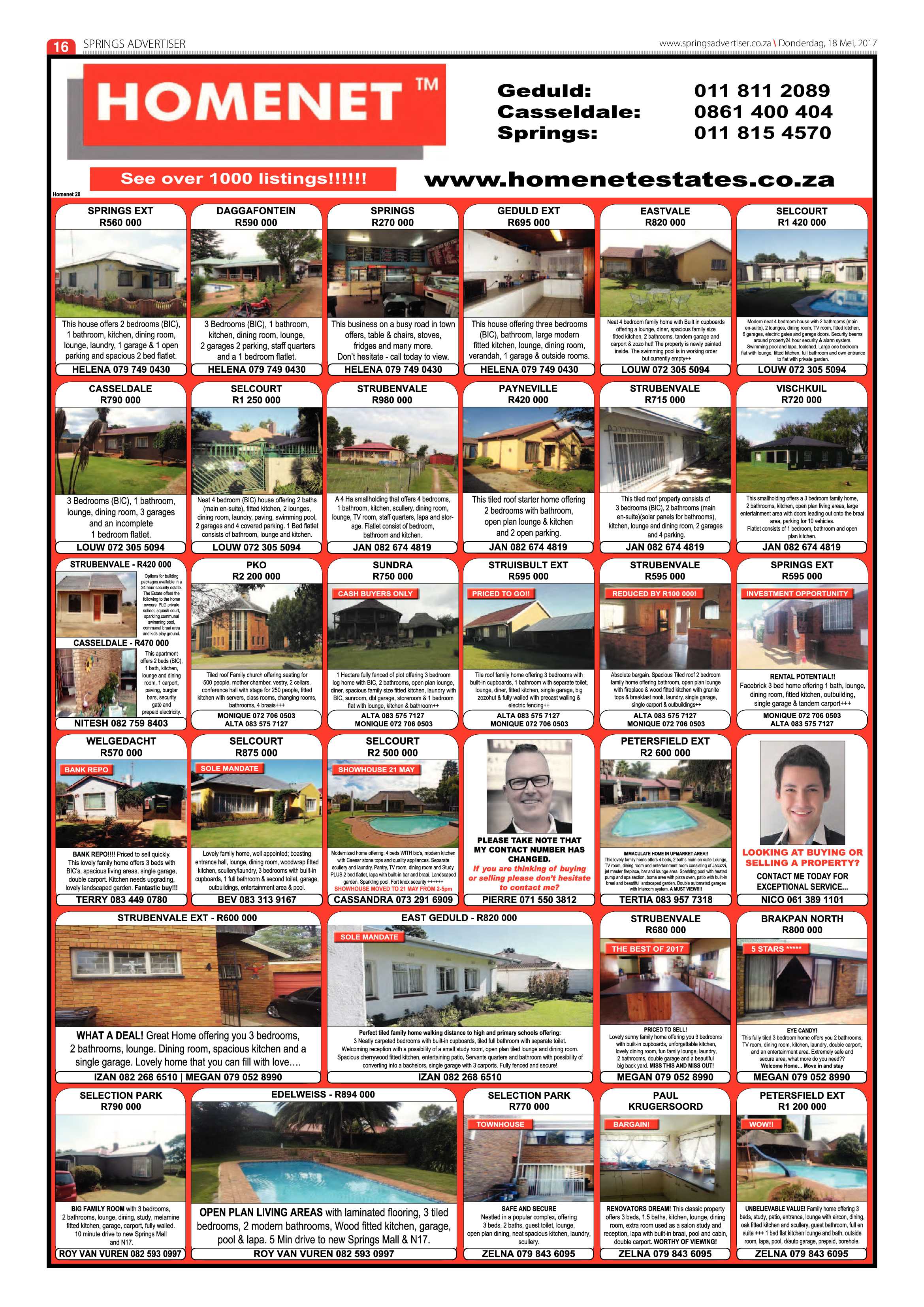 Springs Advertiser 18 May 2017 page 16