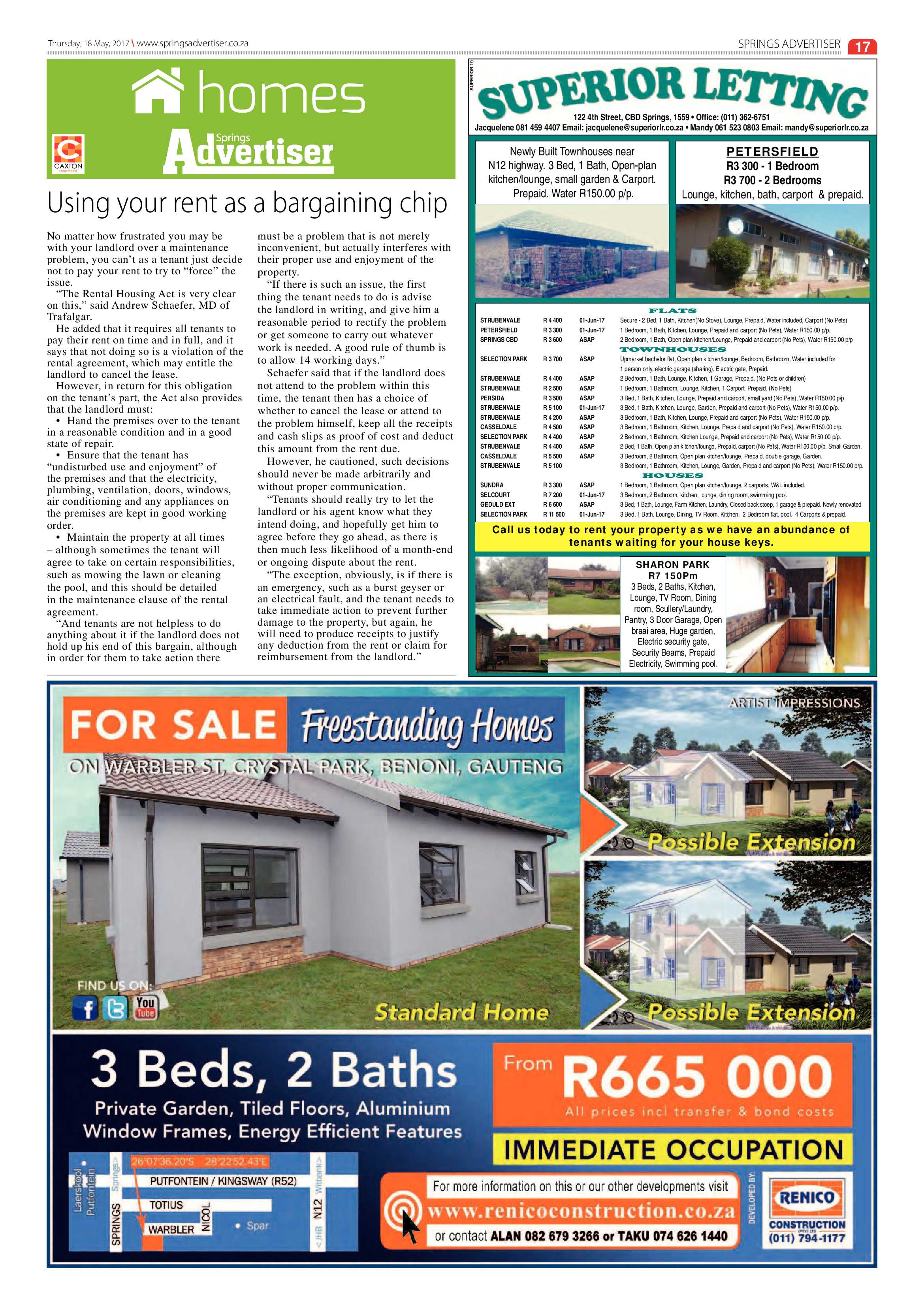 Springs Advertiser 18 May 2017 page 17