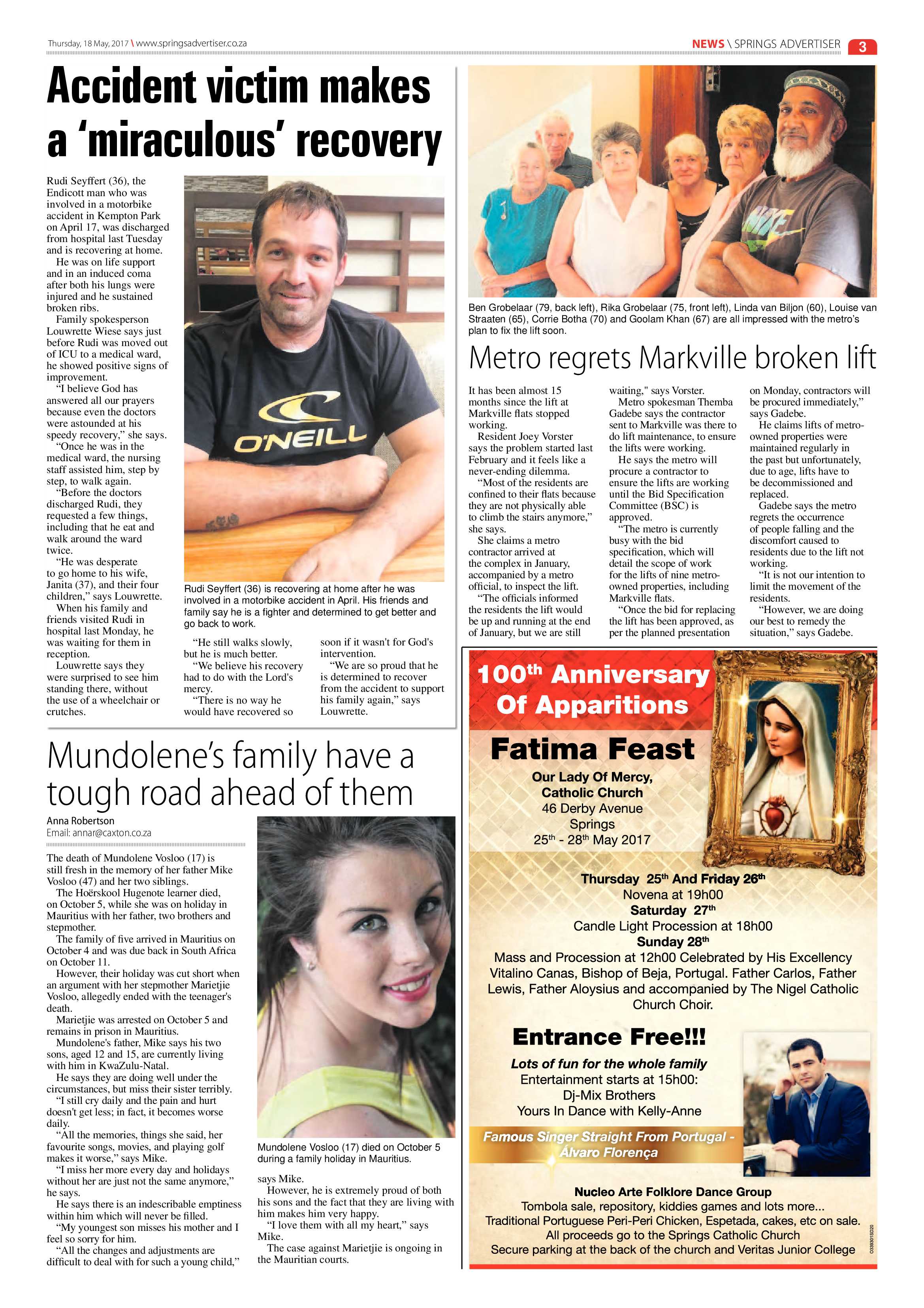 Springs Advertiser 18 May 2017 page 3
