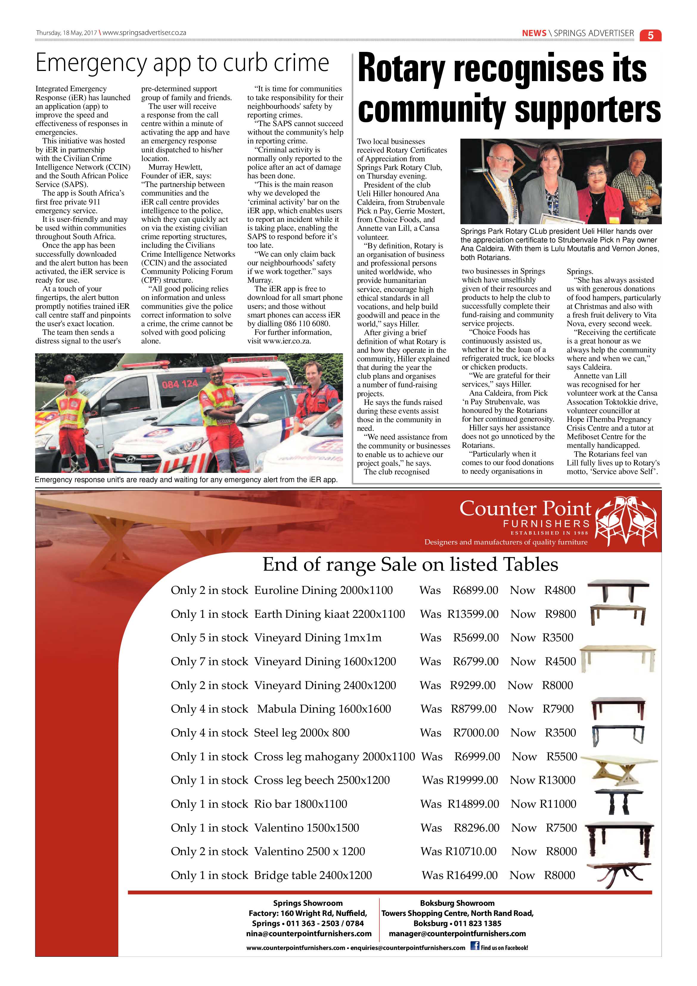 Springs Advertiser 18 May 2017 page 5