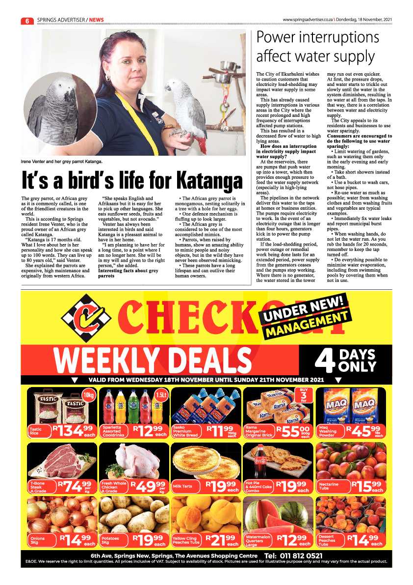 Springs Advertiser 18 November 2021 page 6