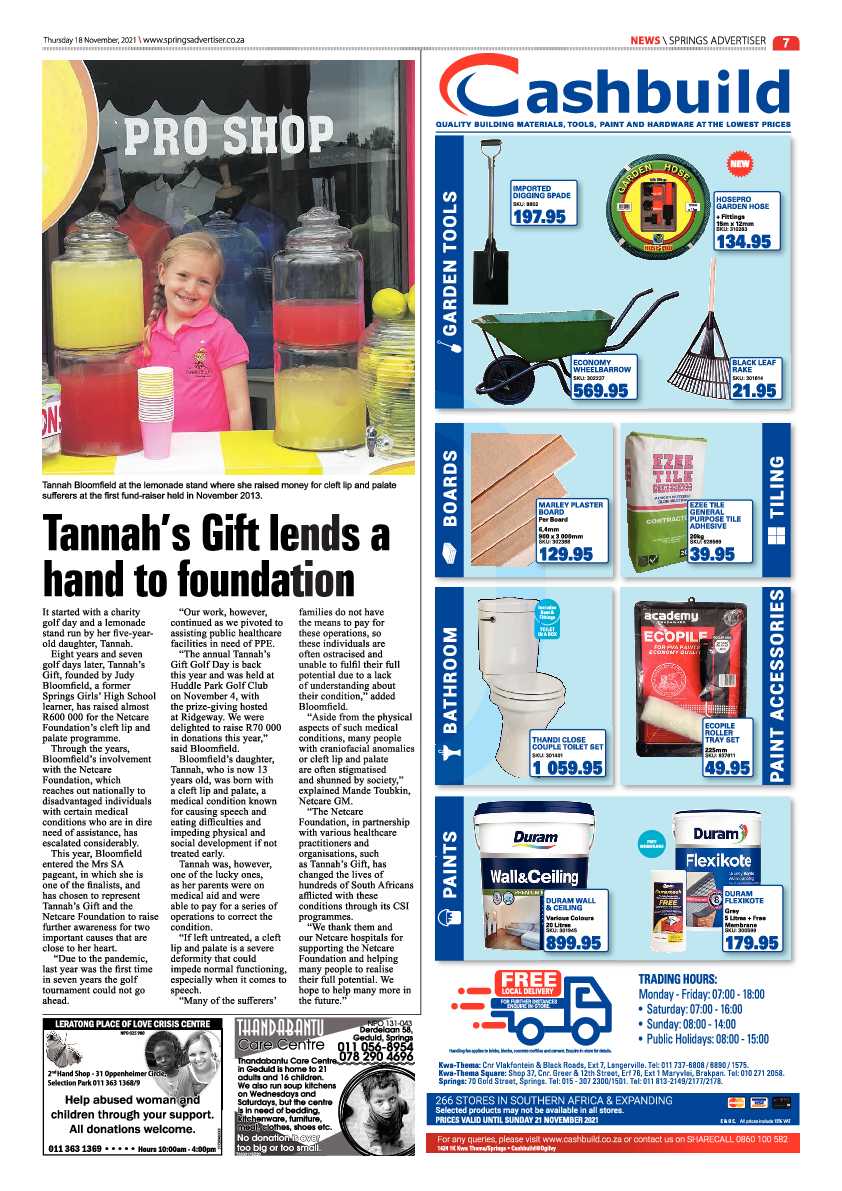 Springs Advertiser 18 November 2021 page 7