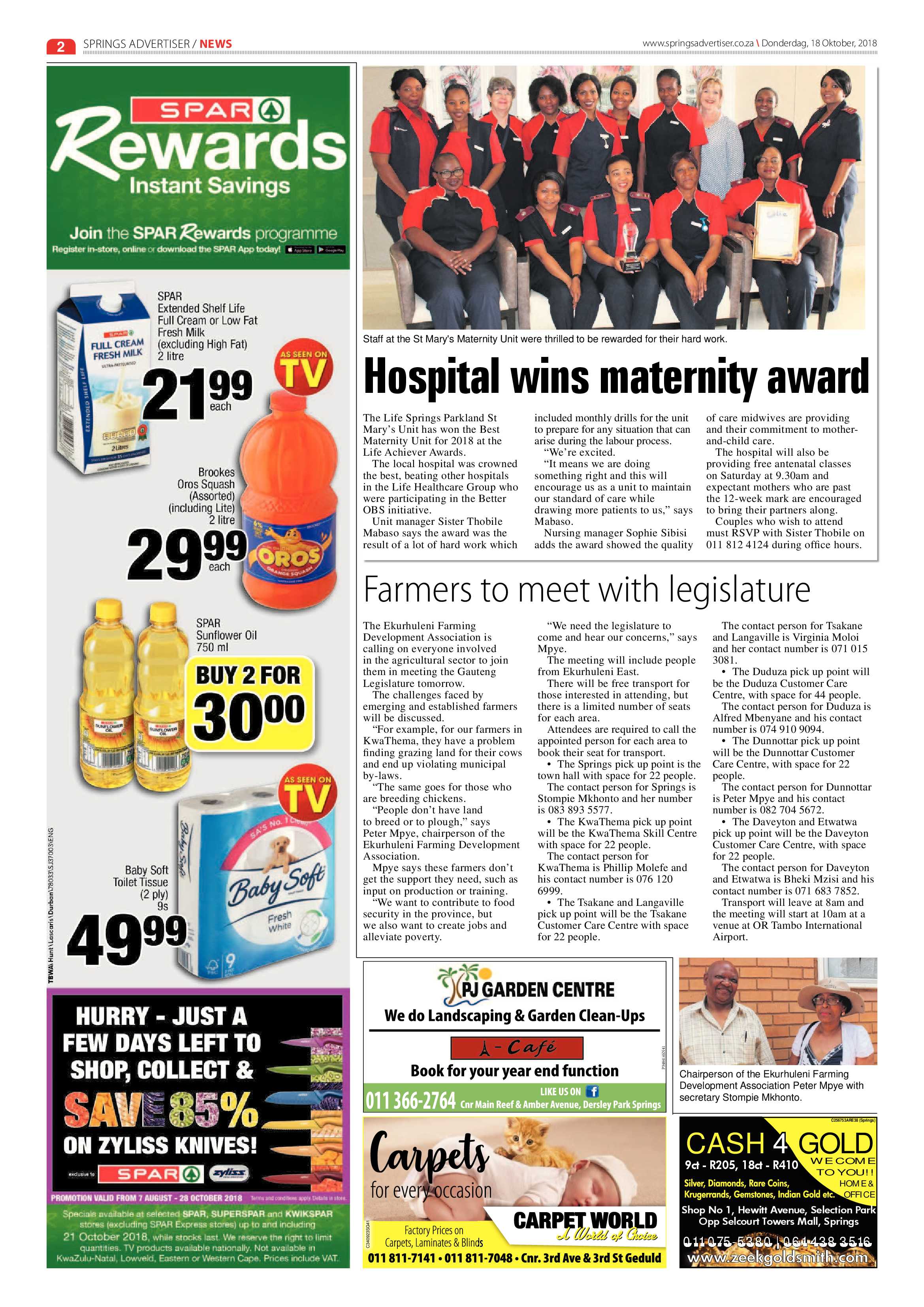 Springs Advertiser 18 October 2018 page 2