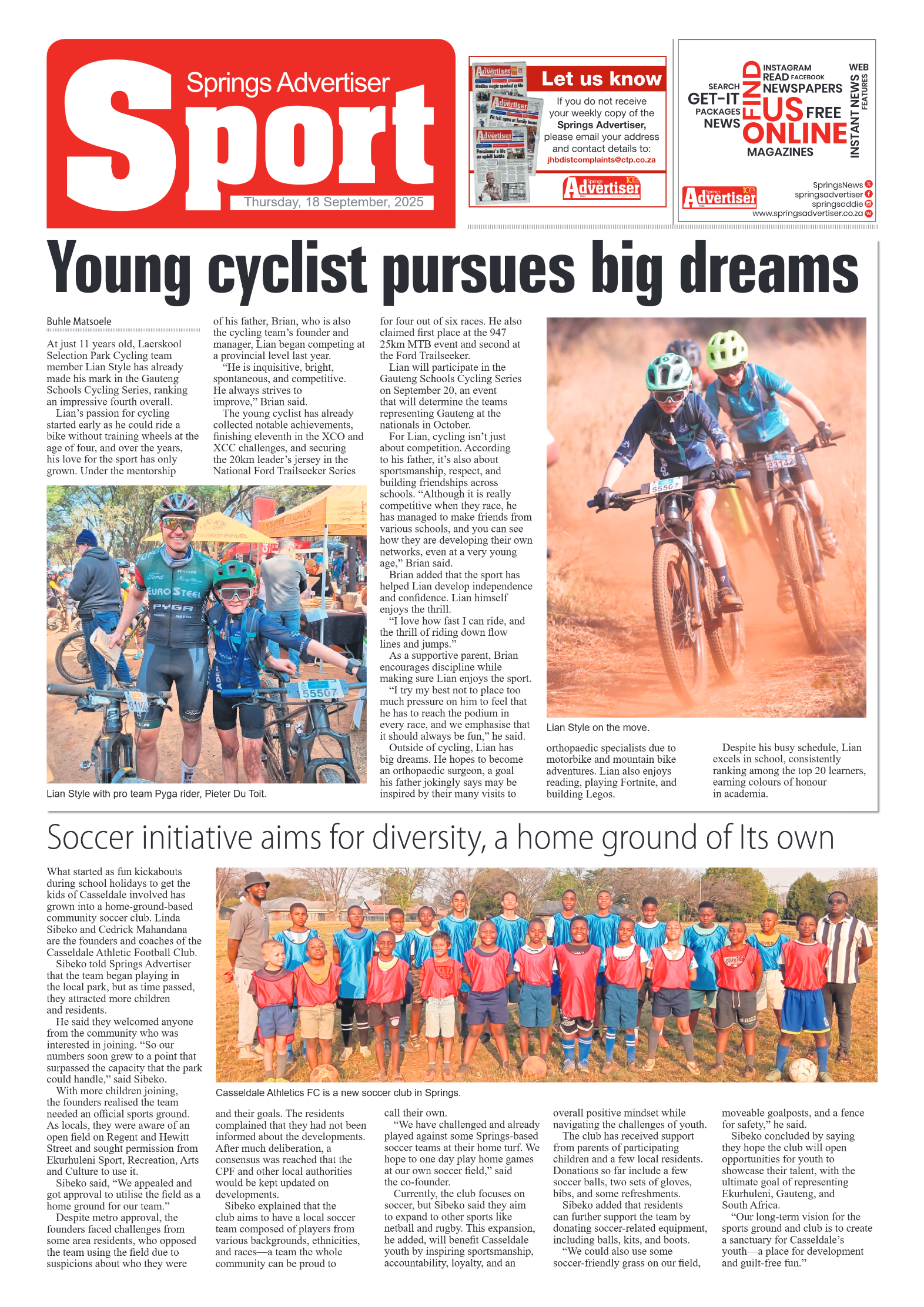 Springs Advertiser 18 September 2025 page 10