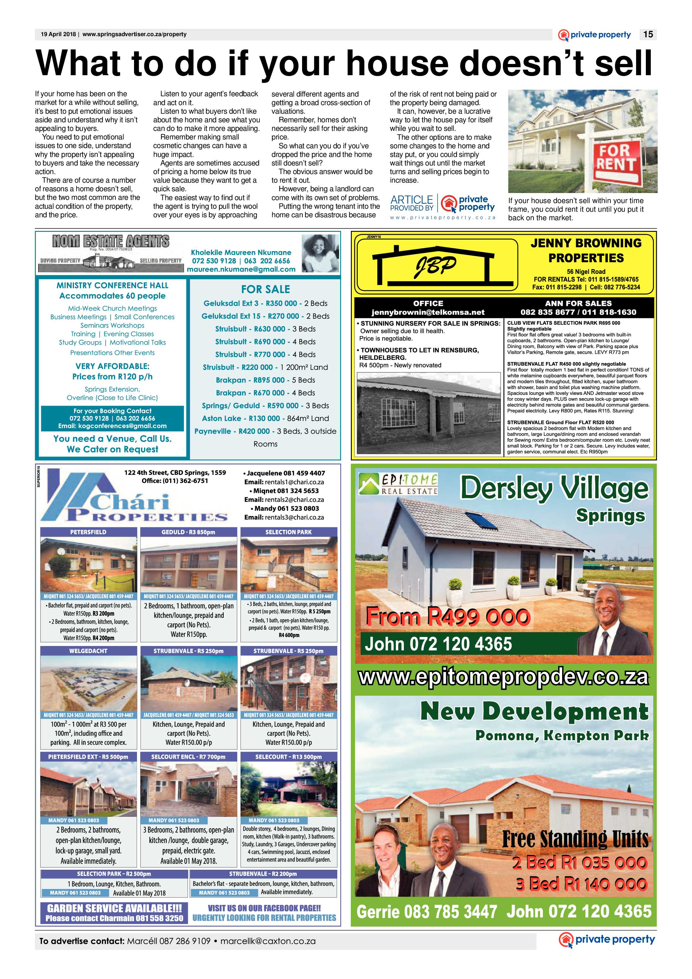 Springs Advertiser 19 April 2018 page 15