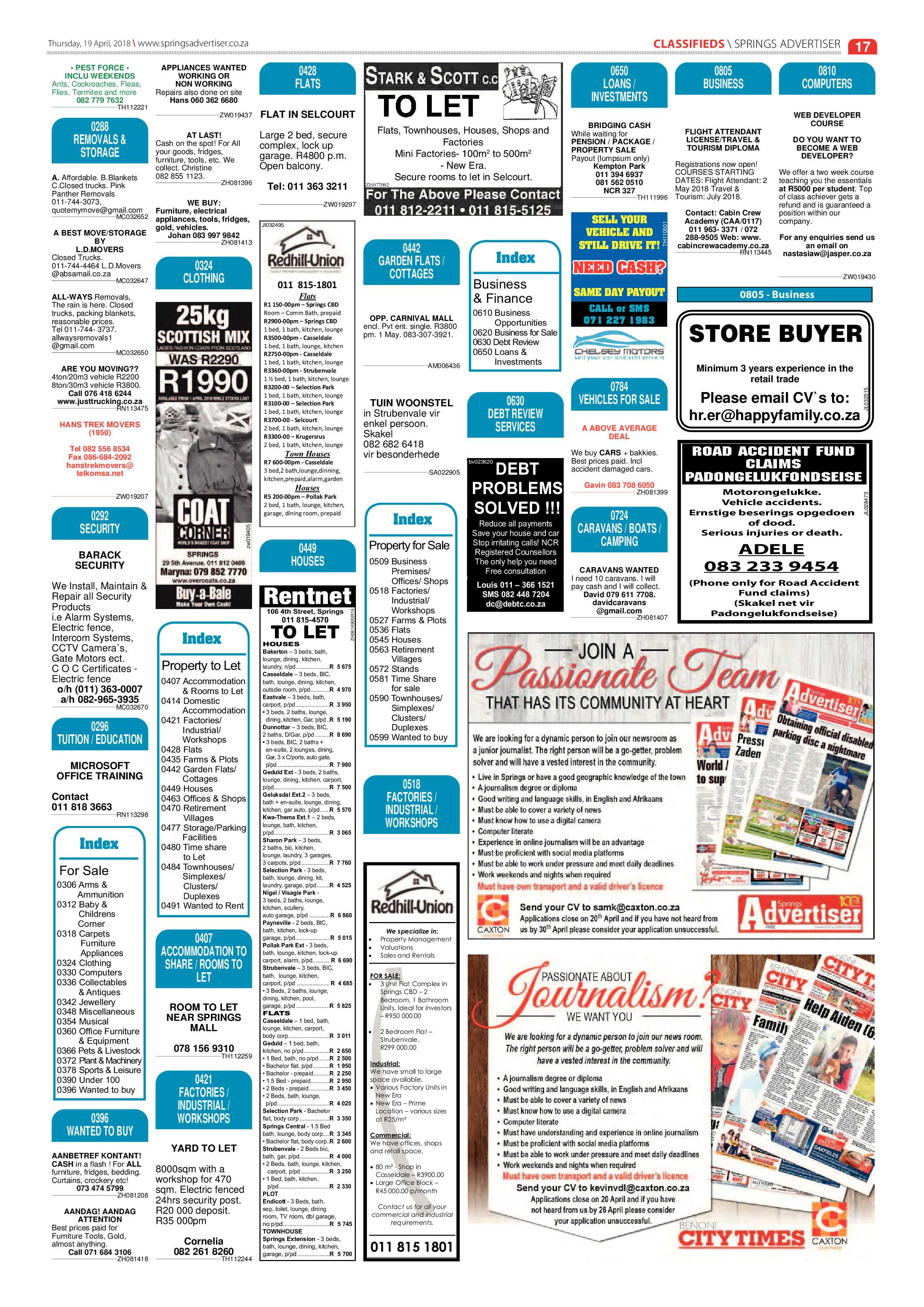 Springs Advertiser 19 April 2018 page 17