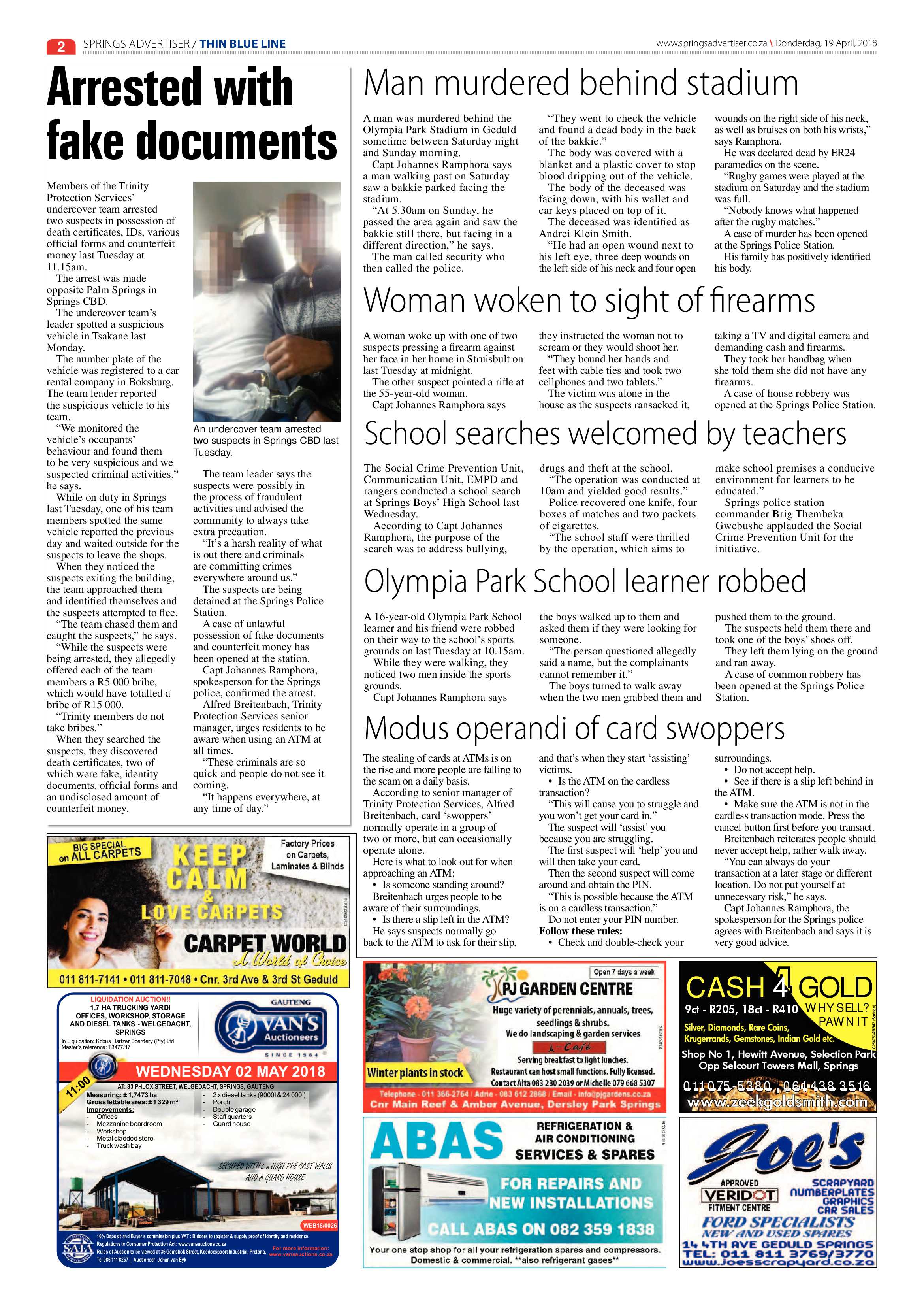 Springs Advertiser 19 April 2018 page 2
