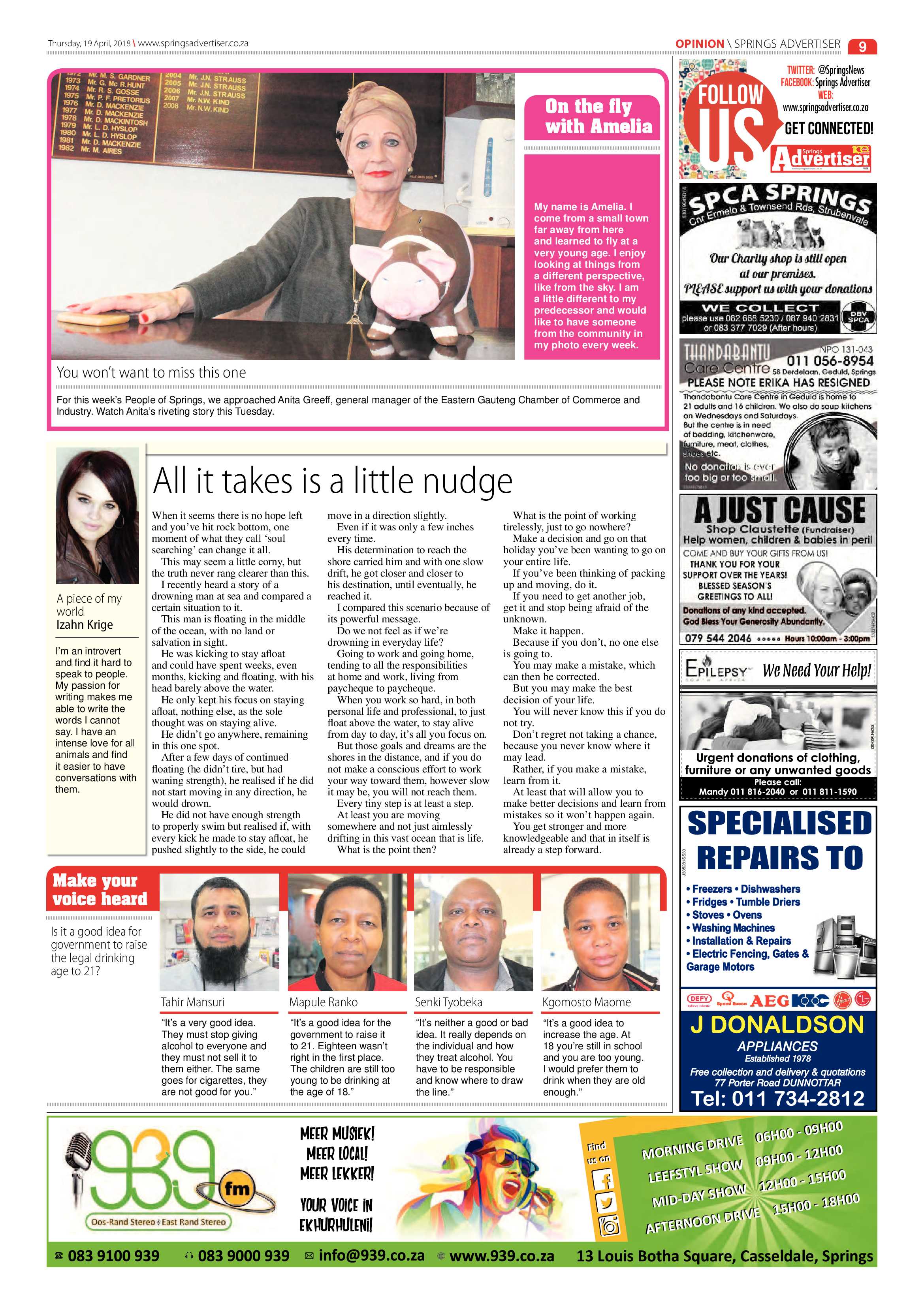 Springs Advertiser 19 April 2018 page 9