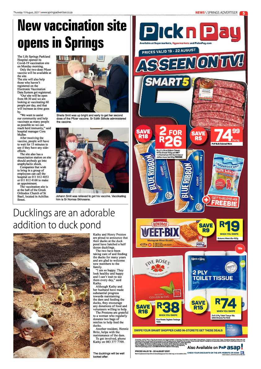 Springs Advertiser 19 August 2021 page 5