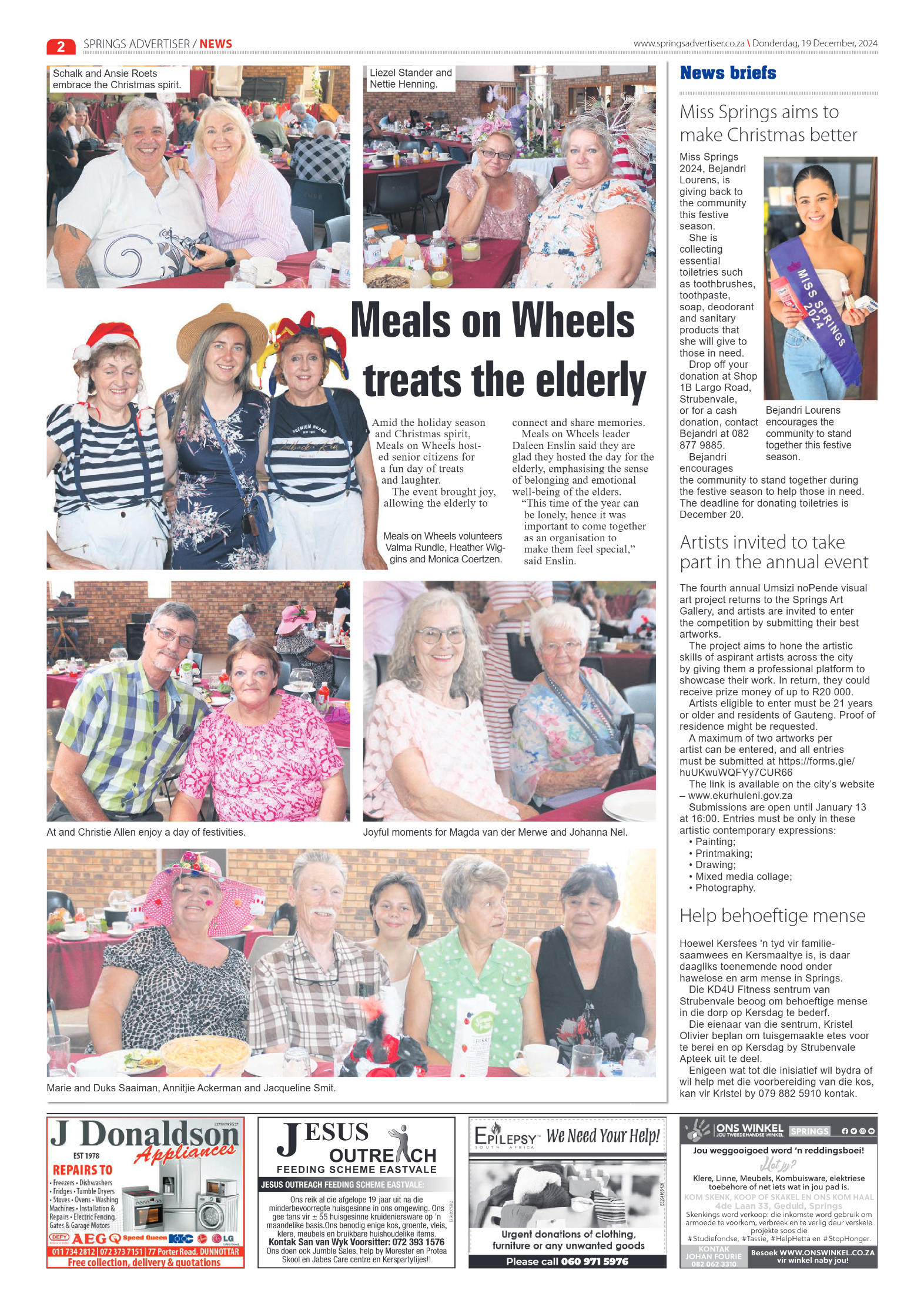 Springs Advertiser 19 December 2024 page 2