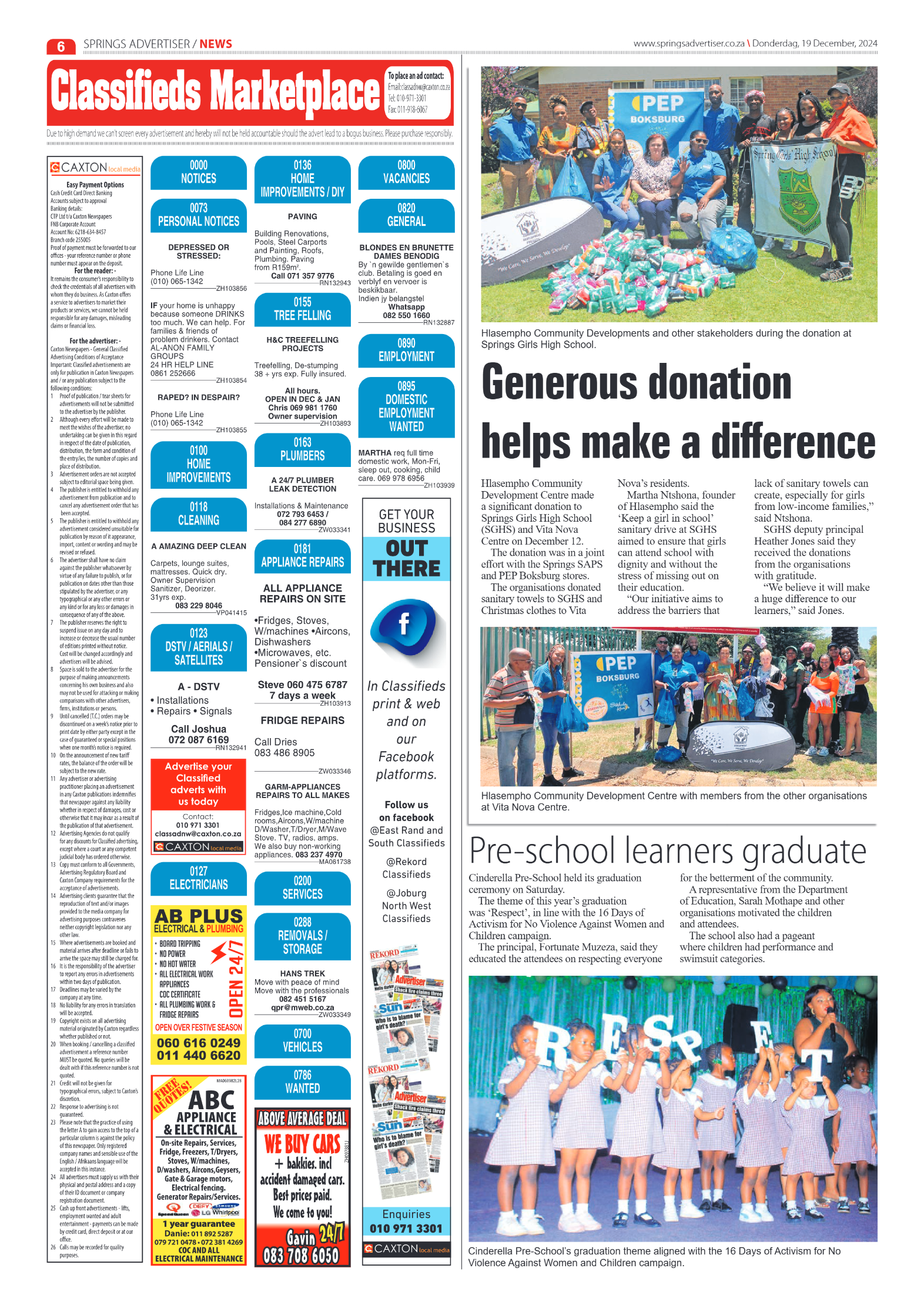 Springs Advertiser 19 December 2024 page 6