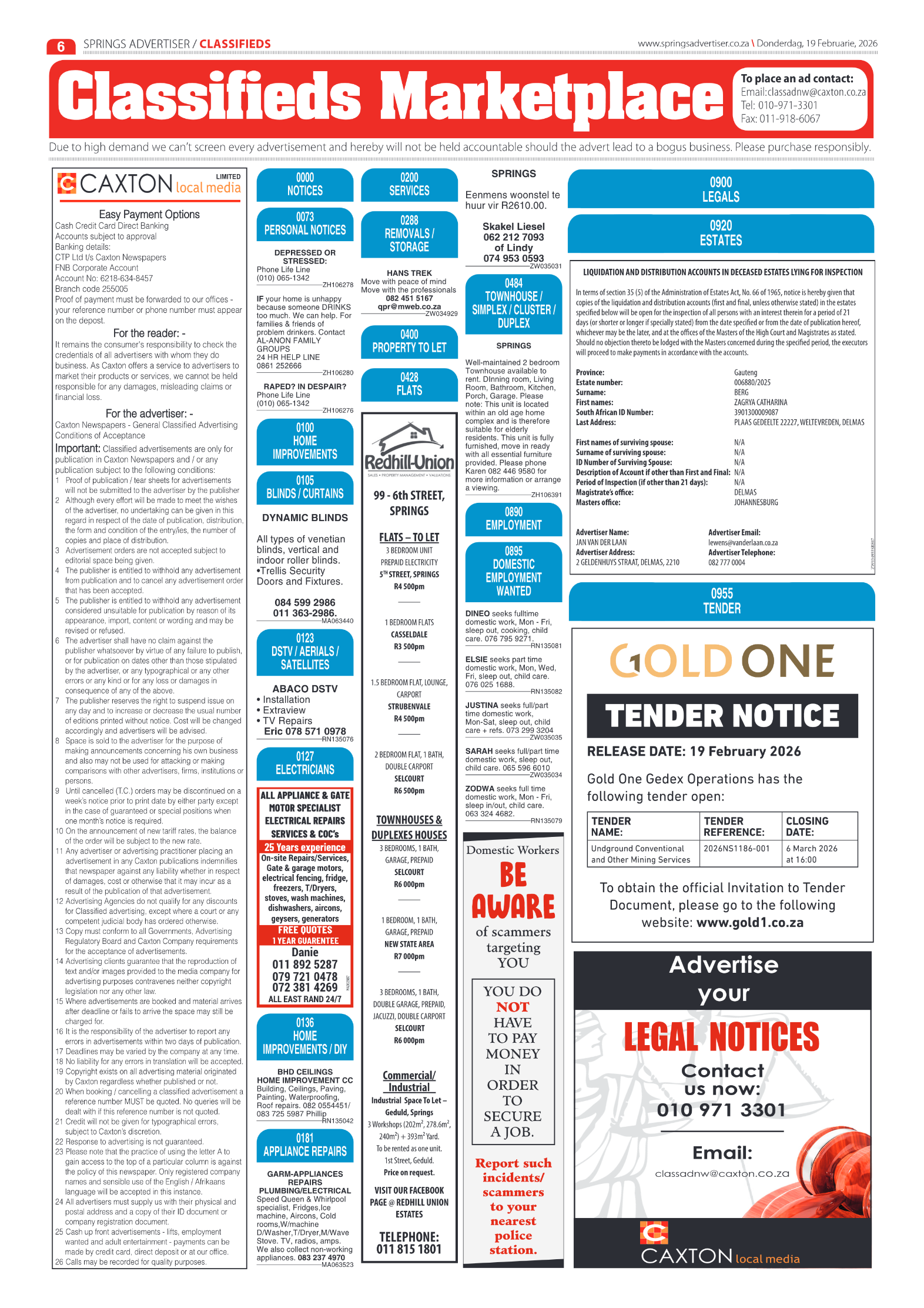 Springs Advertiser 19 February 2026 page 6