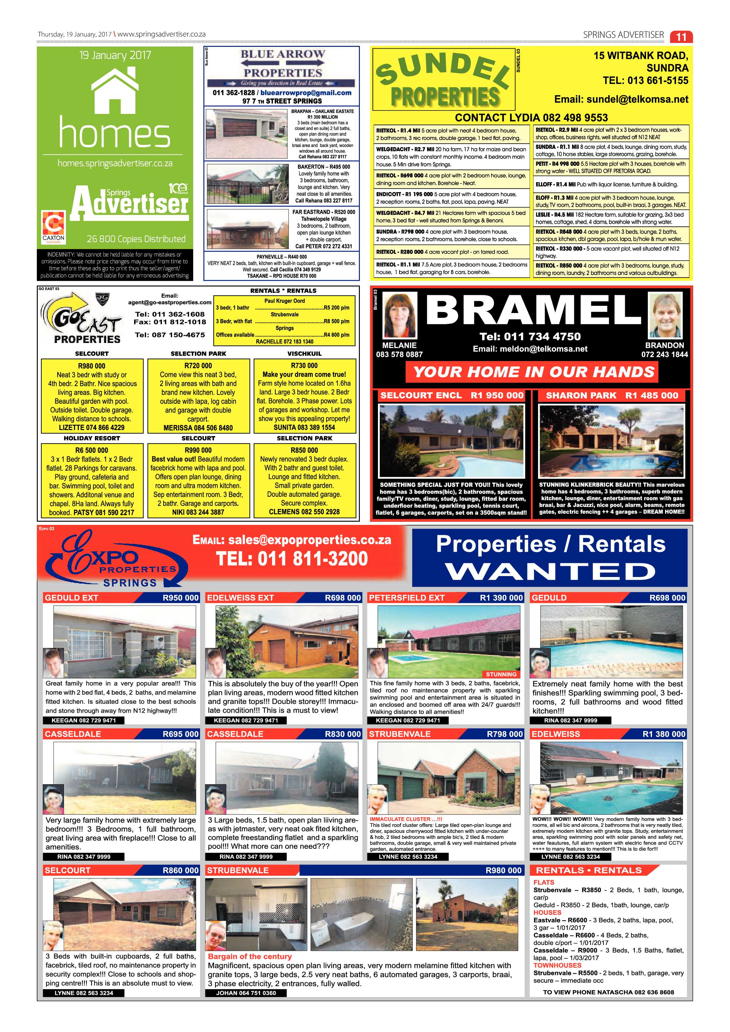 Springs Advertiser 19 January 2017 page 11