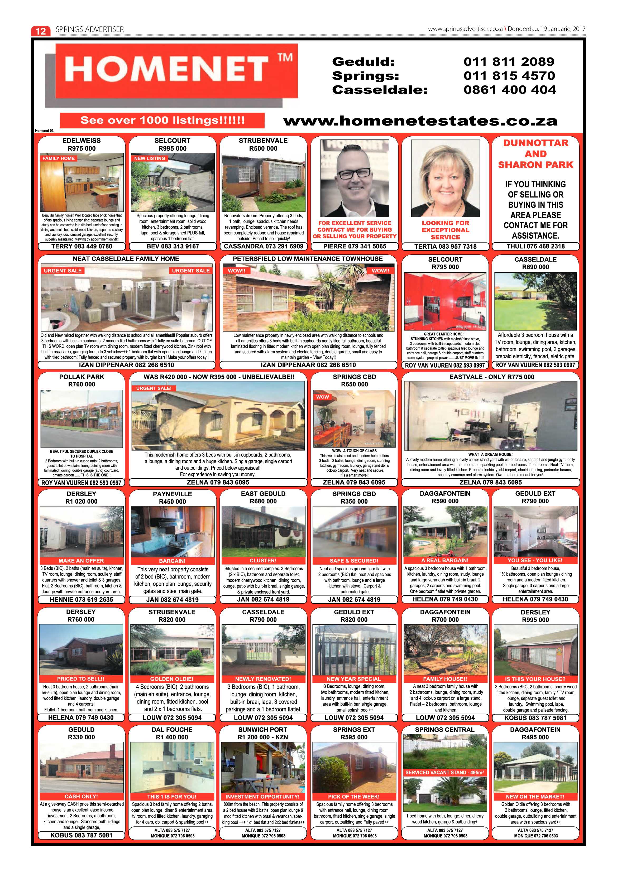 Springs Advertiser 19 January 2017 page 12