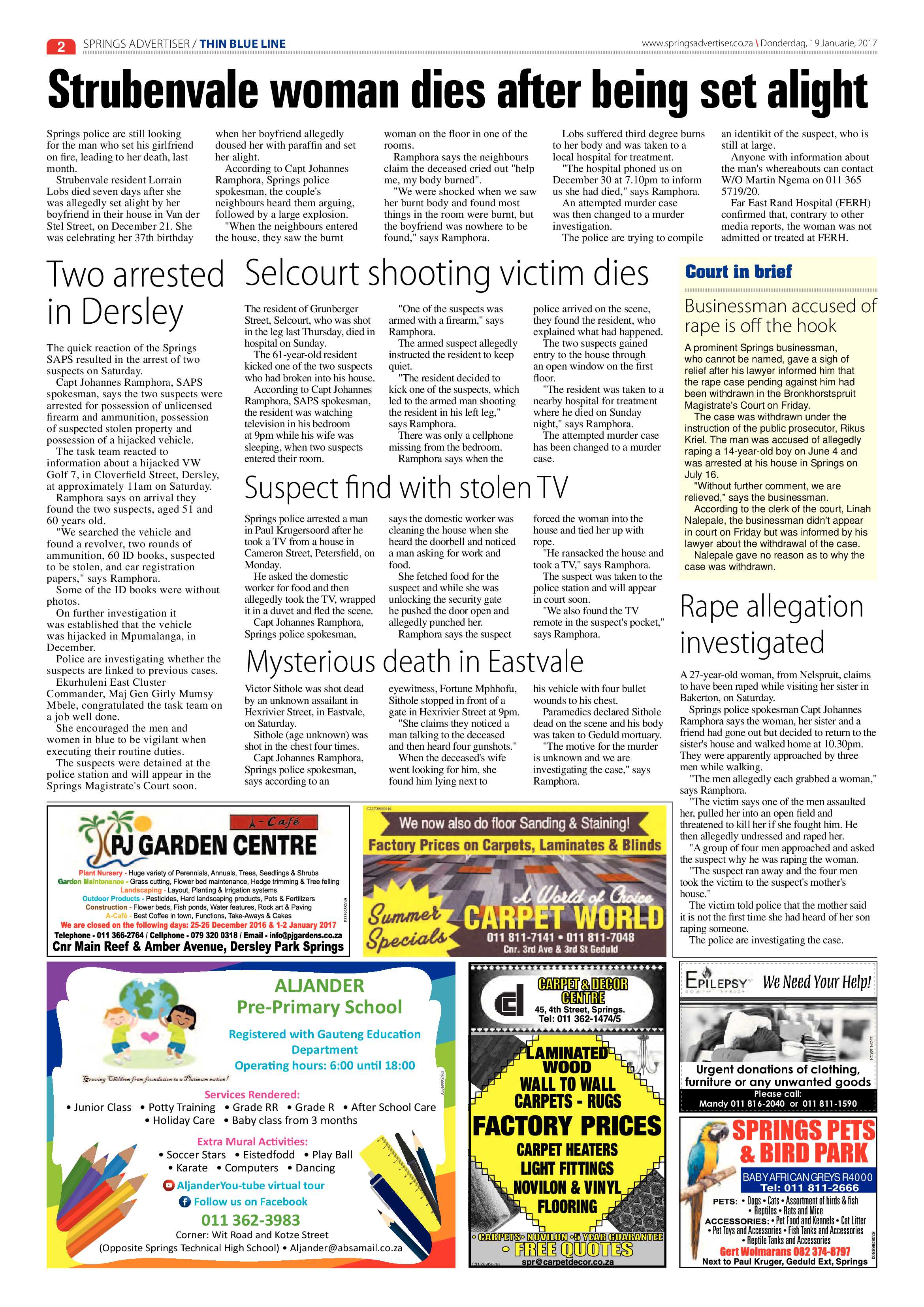 Springs Advertiser 19 January 2017 page 2