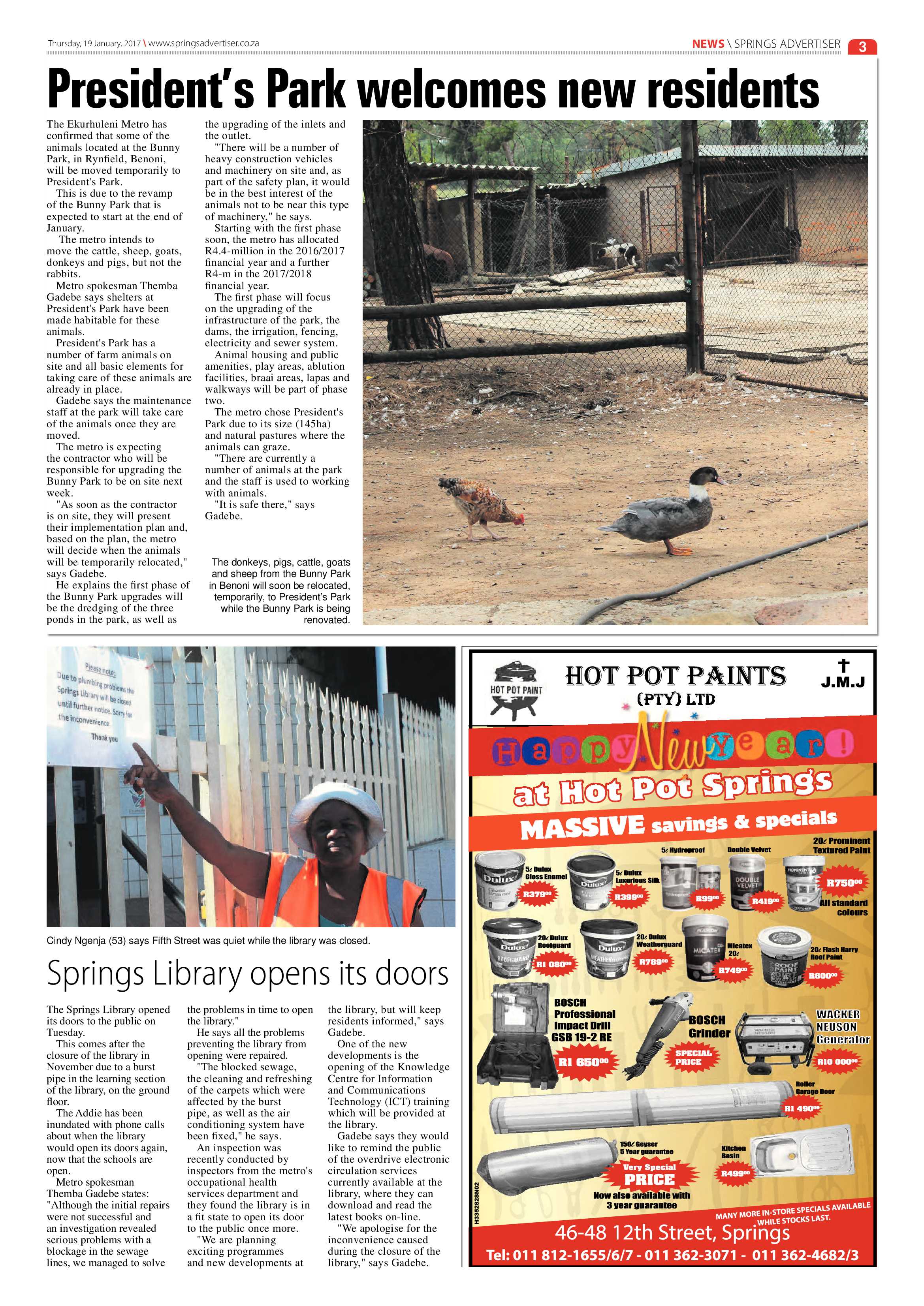 Springs Advertiser 19 January 2017 page 3