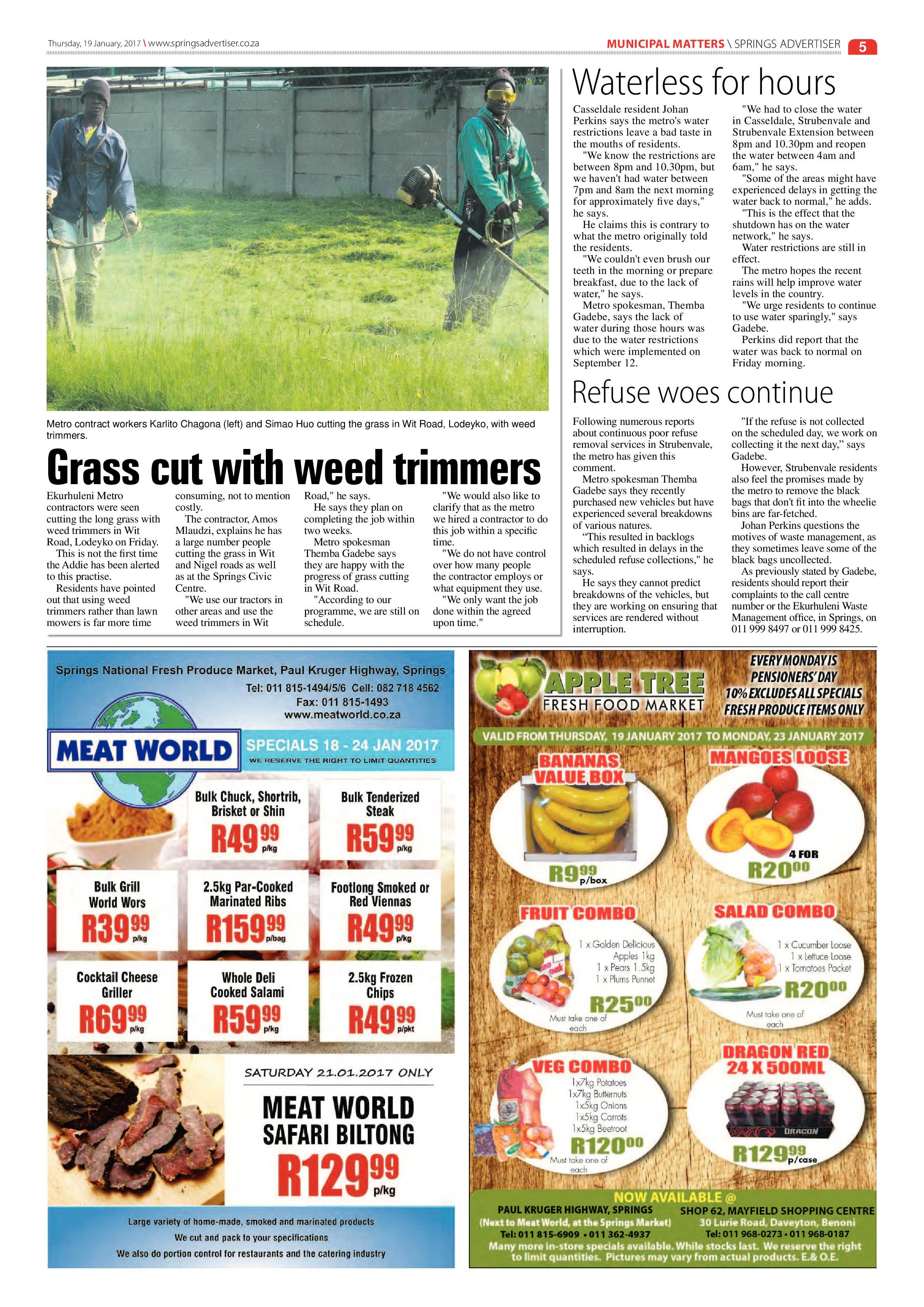 Springs Advertiser 19 January 2017 page 5