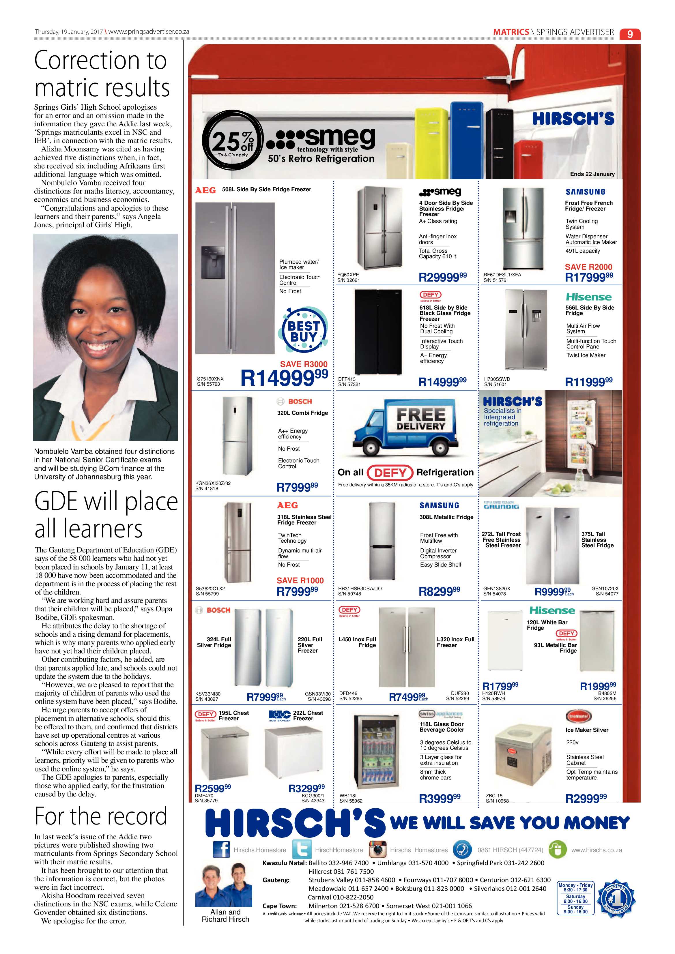Springs Advertiser 19 January 2017 page 9