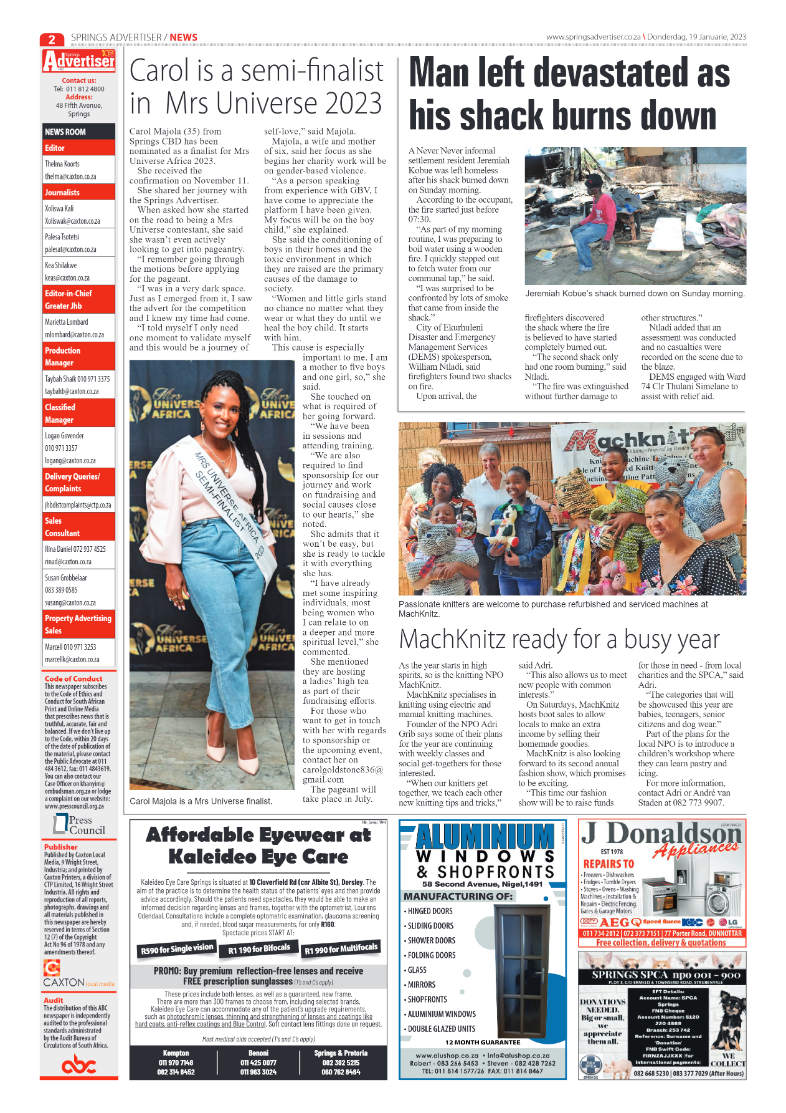 Springs Advertiser 19 January 2023 page 2