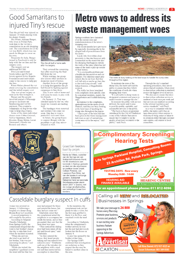 Springs Advertiser 19 January 2023 page 3