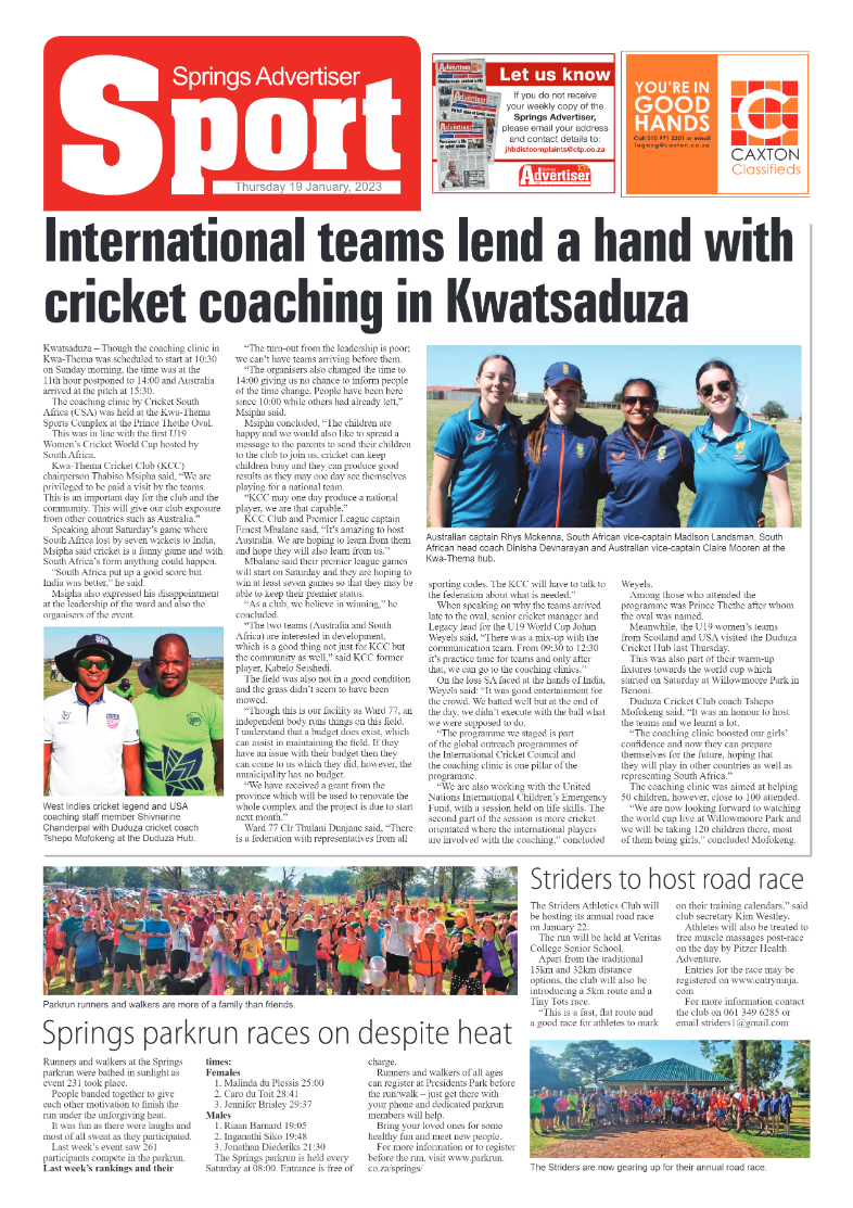 Springs Advertiser 19 January 2023 page 8