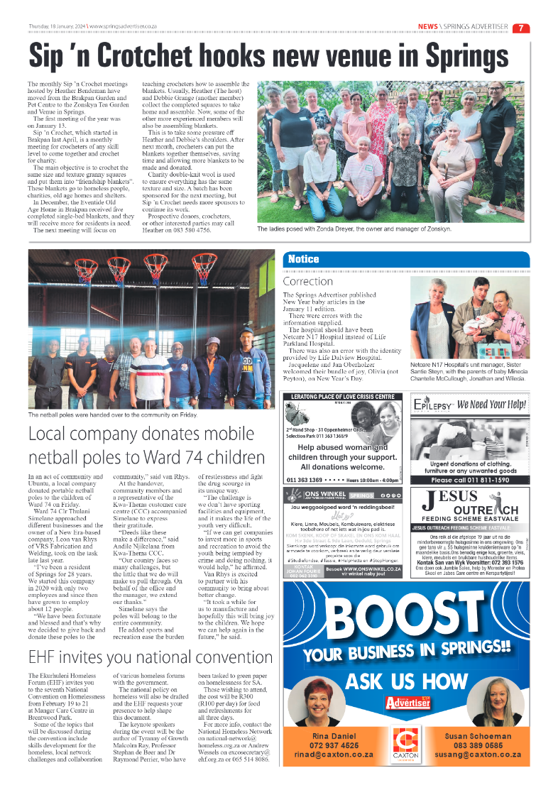 Springs Advertiser 19 January 2024 page 7