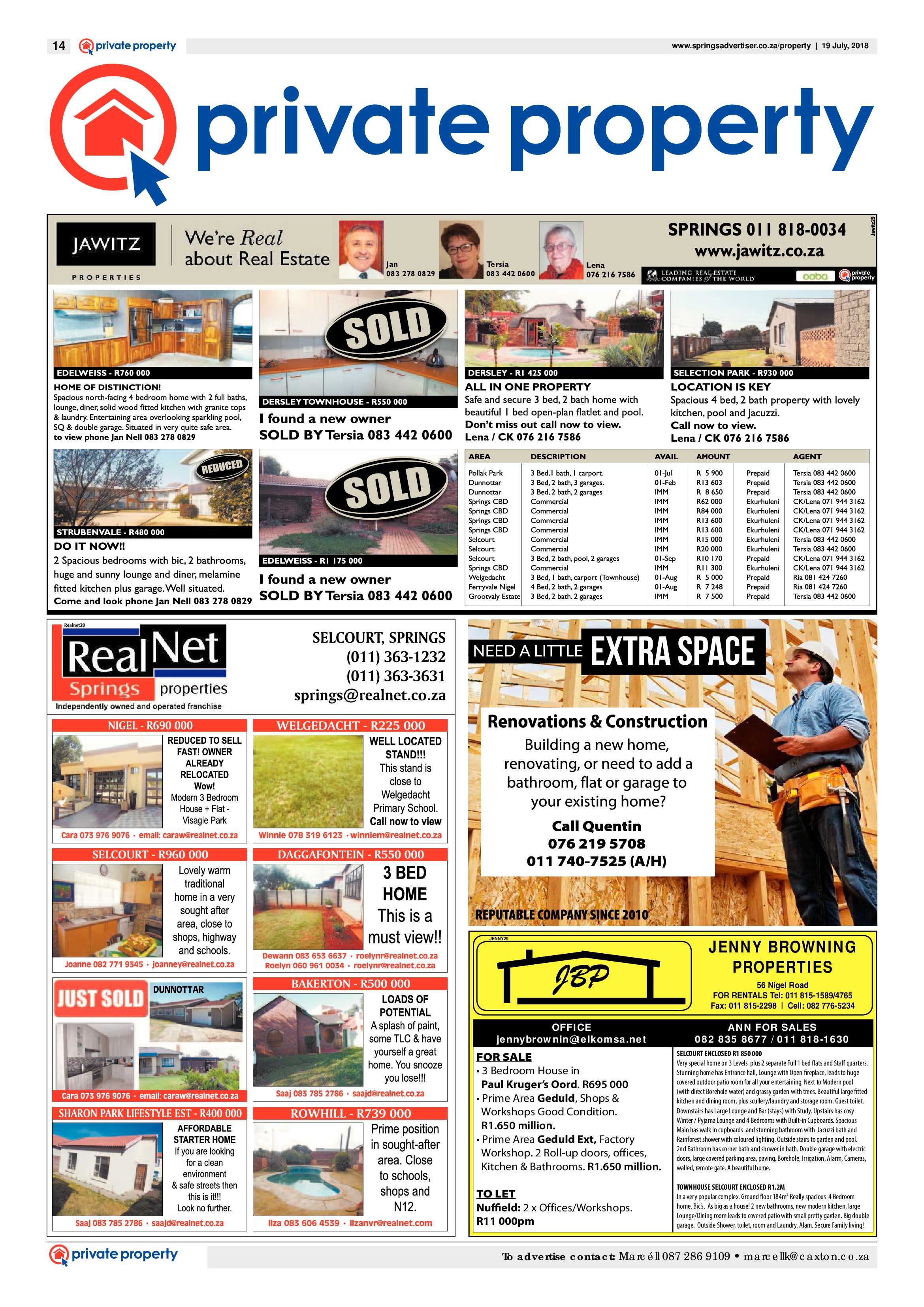 Springs Advertiser 19 July 2018 page 14