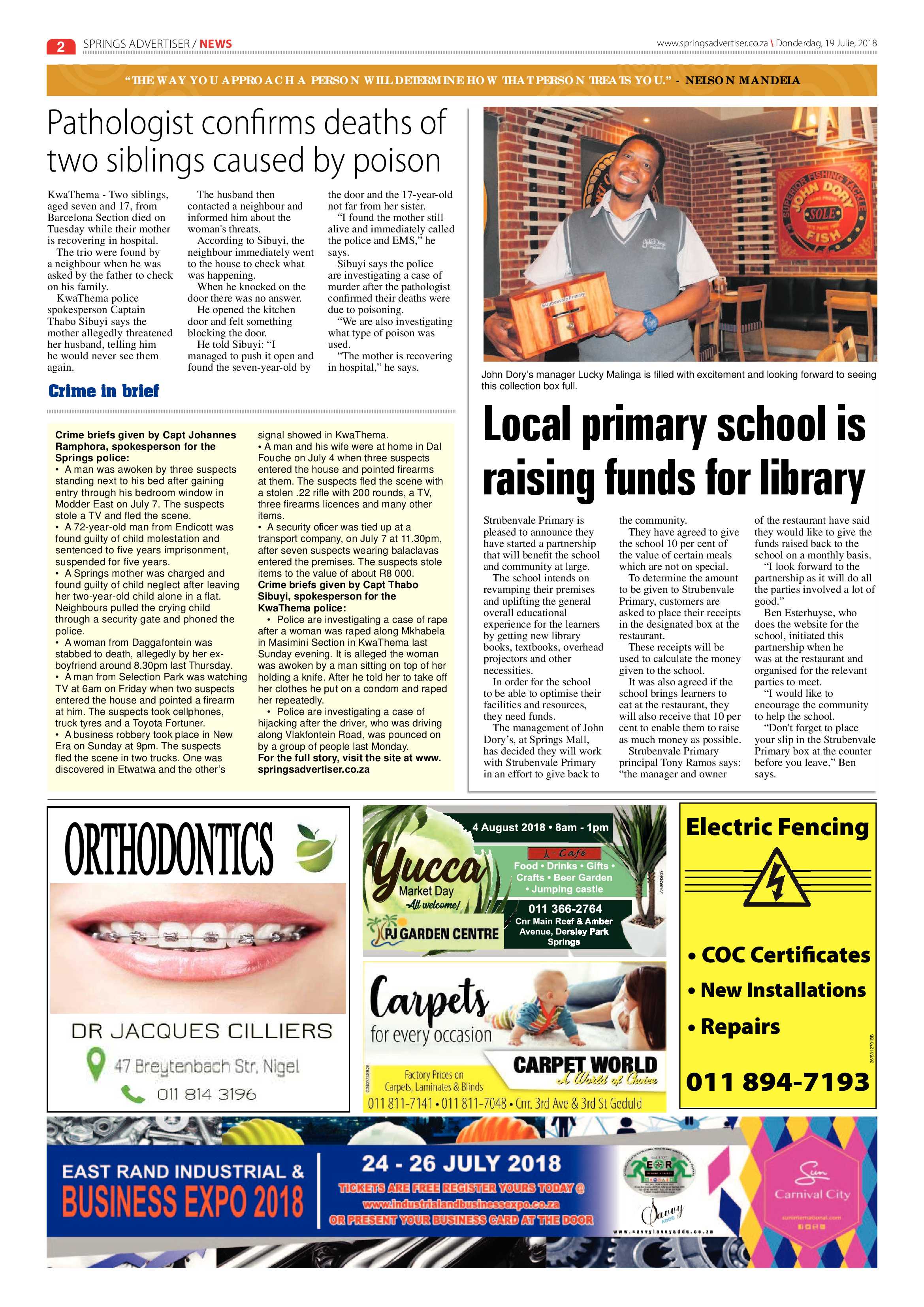 Springs Advertiser 19 July 2018 page 2
