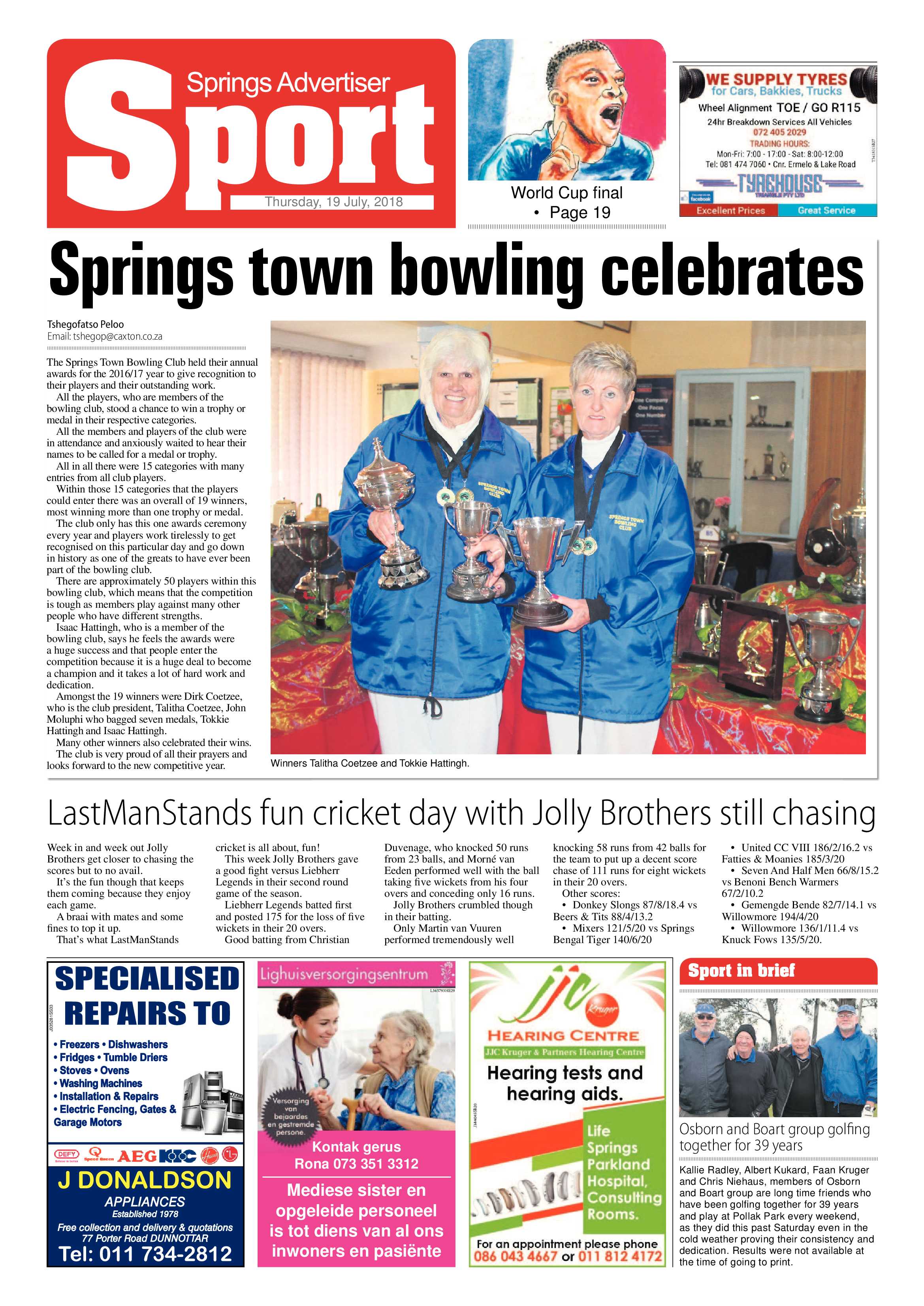 Springs Advertiser 19 July 2018 page 20