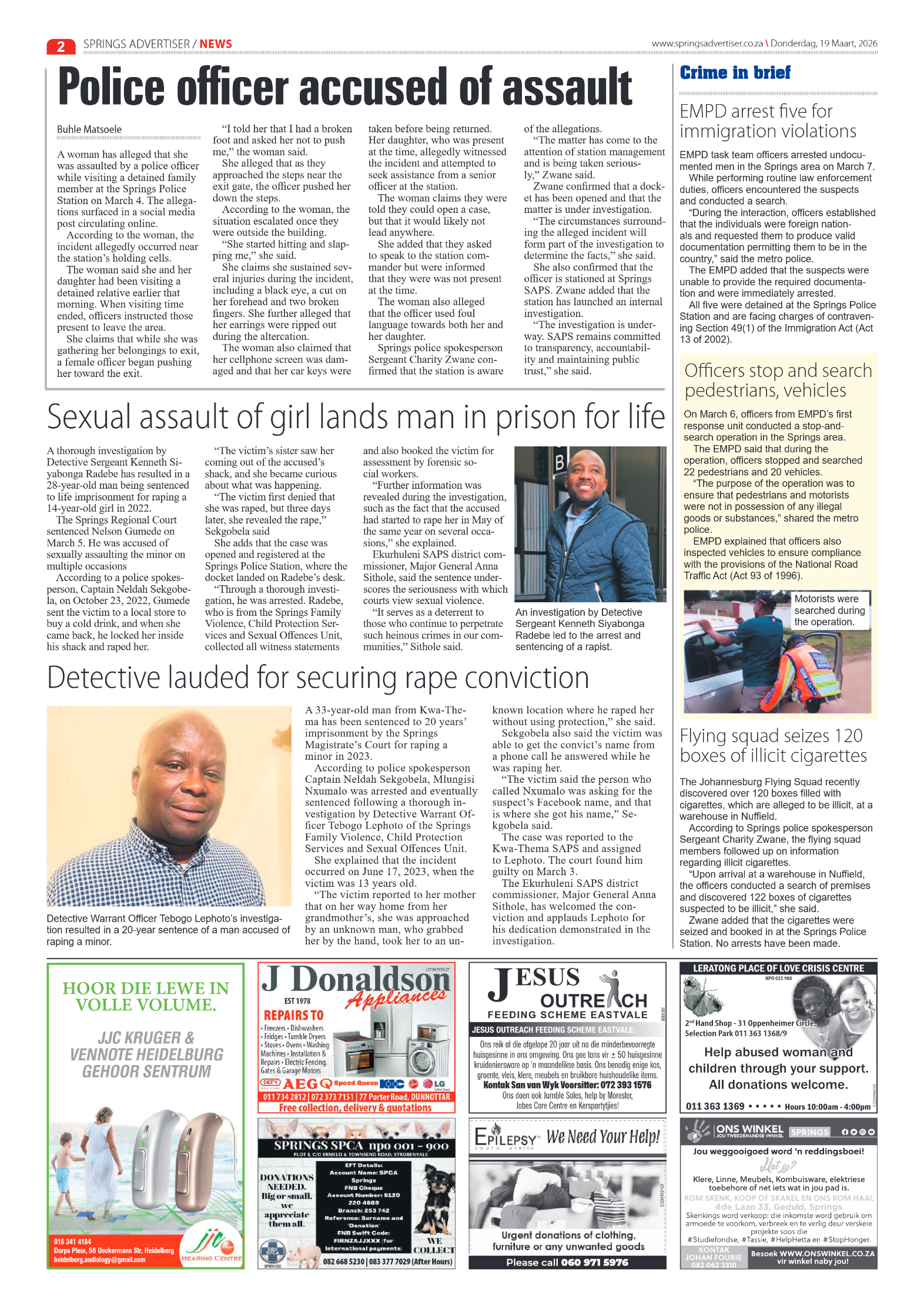 Springs Advertiser 19 March 2026 page 2