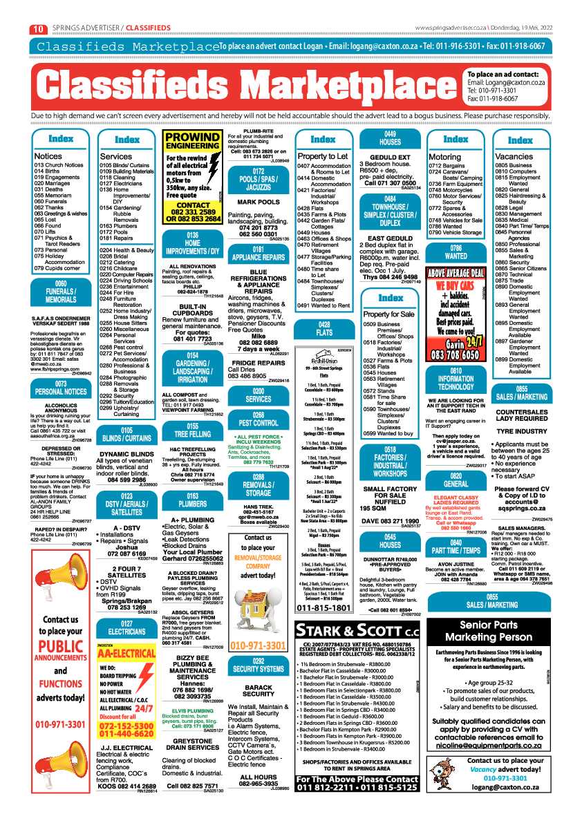 Springs Advertiser 19 May 2022 page 10