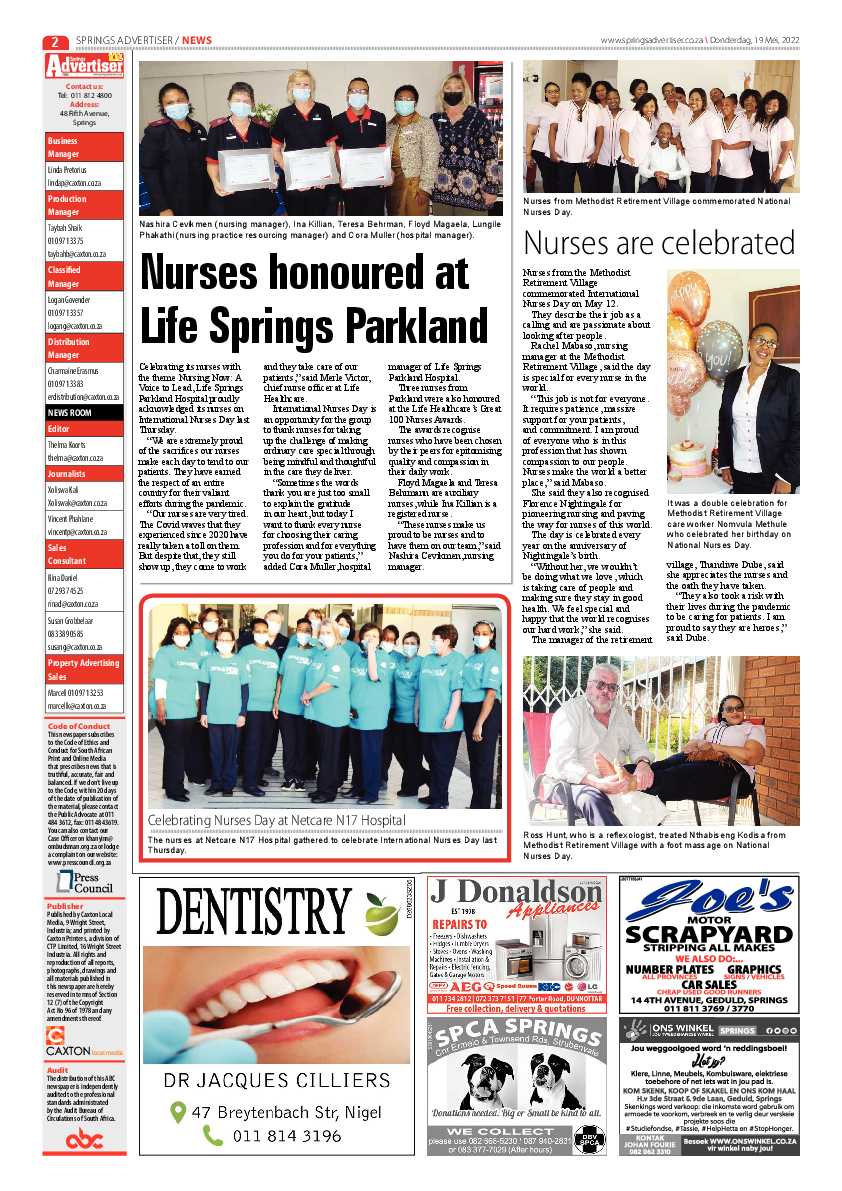 Springs Advertiser 19 May 2022 page 2