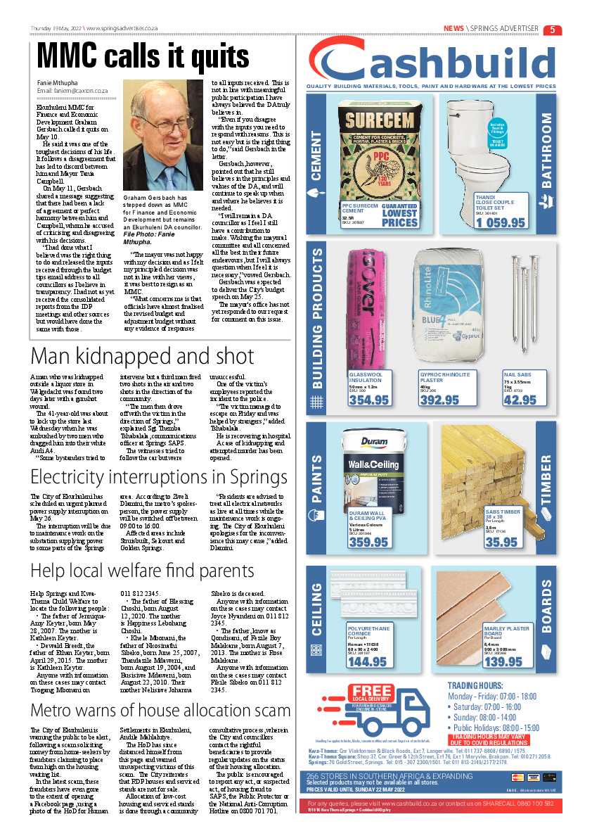 Springs Advertiser 19 May 2022 page 5