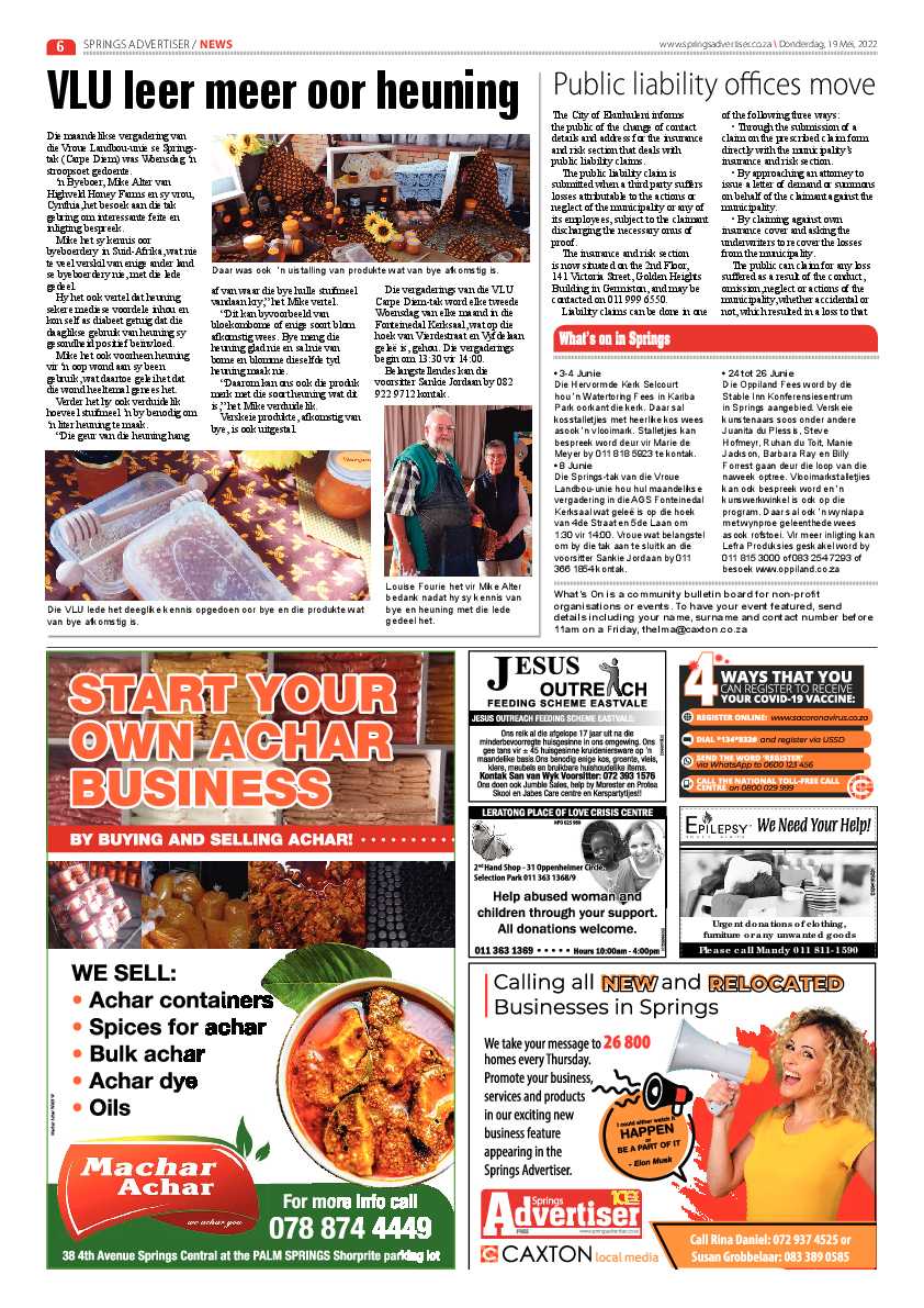 Springs Advertiser 19 May 2022 page 6