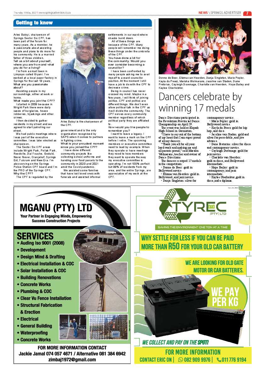 Springs Advertiser 19 May 2022 page 7