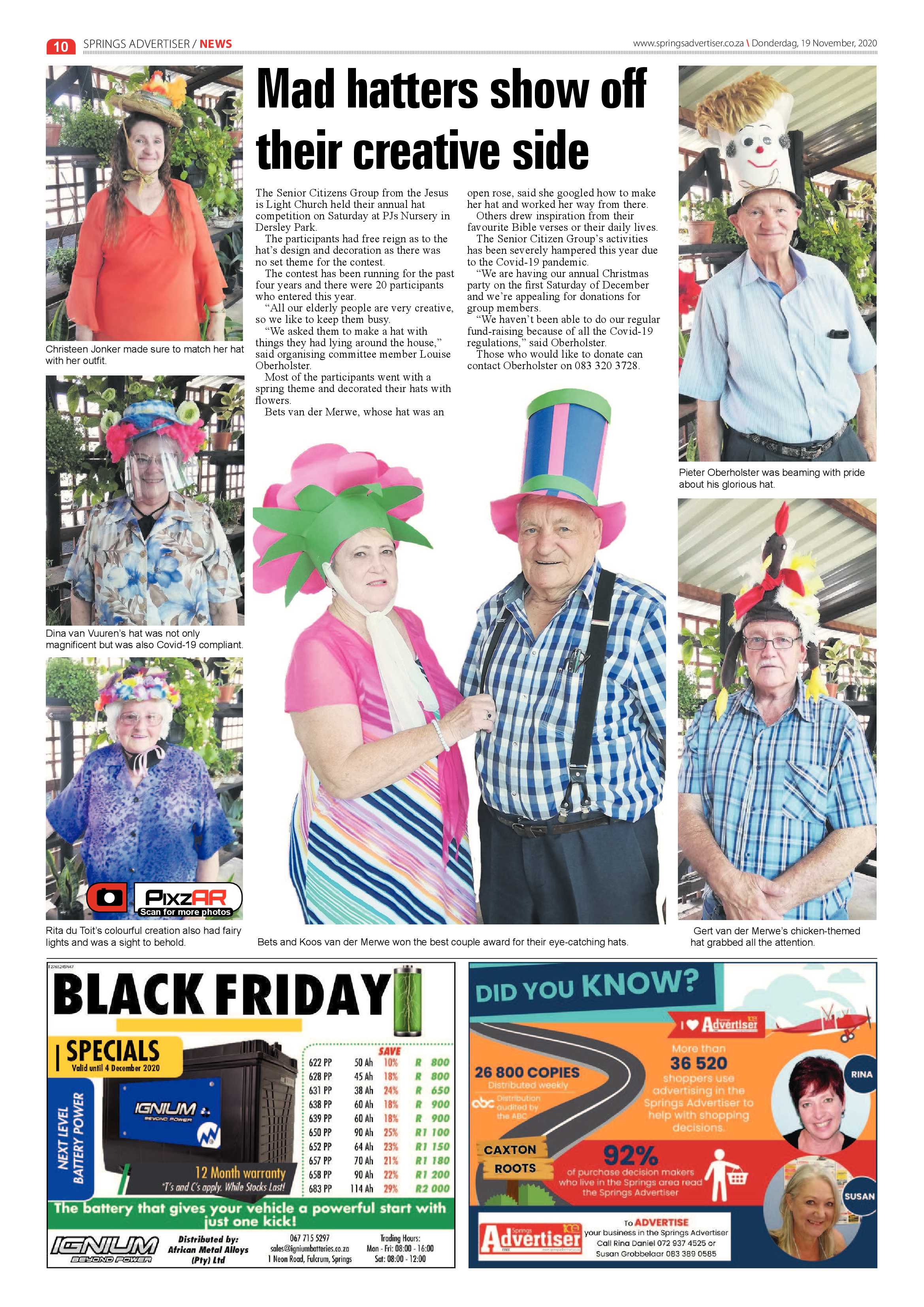 Springs Advertiser 19 November  2020 page 10