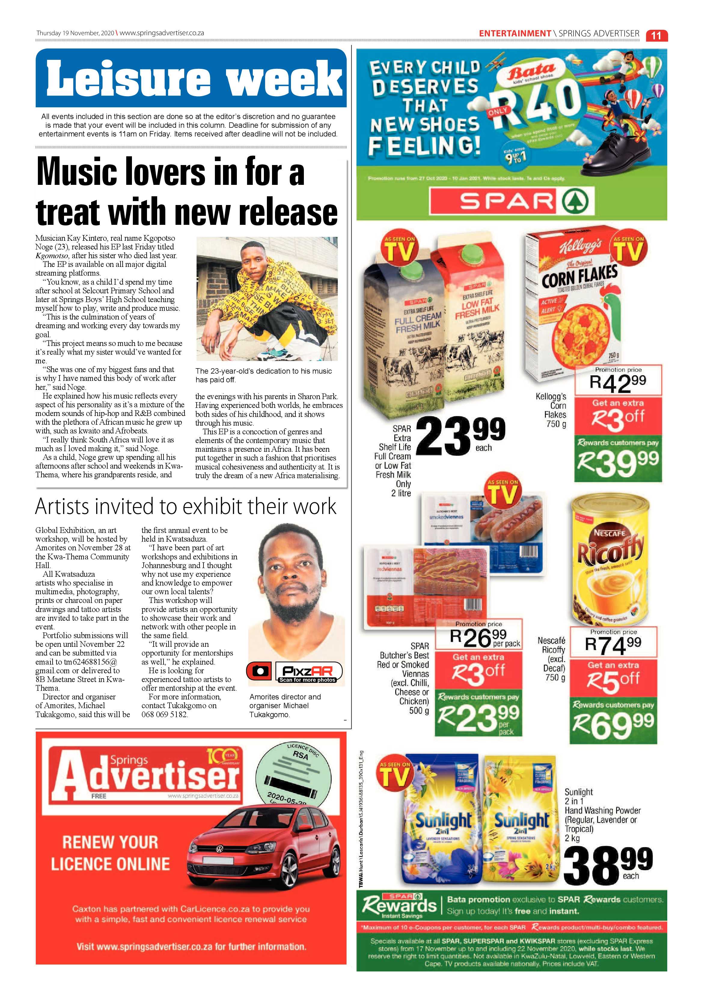 Springs Advertiser 19 November  2020 page 11