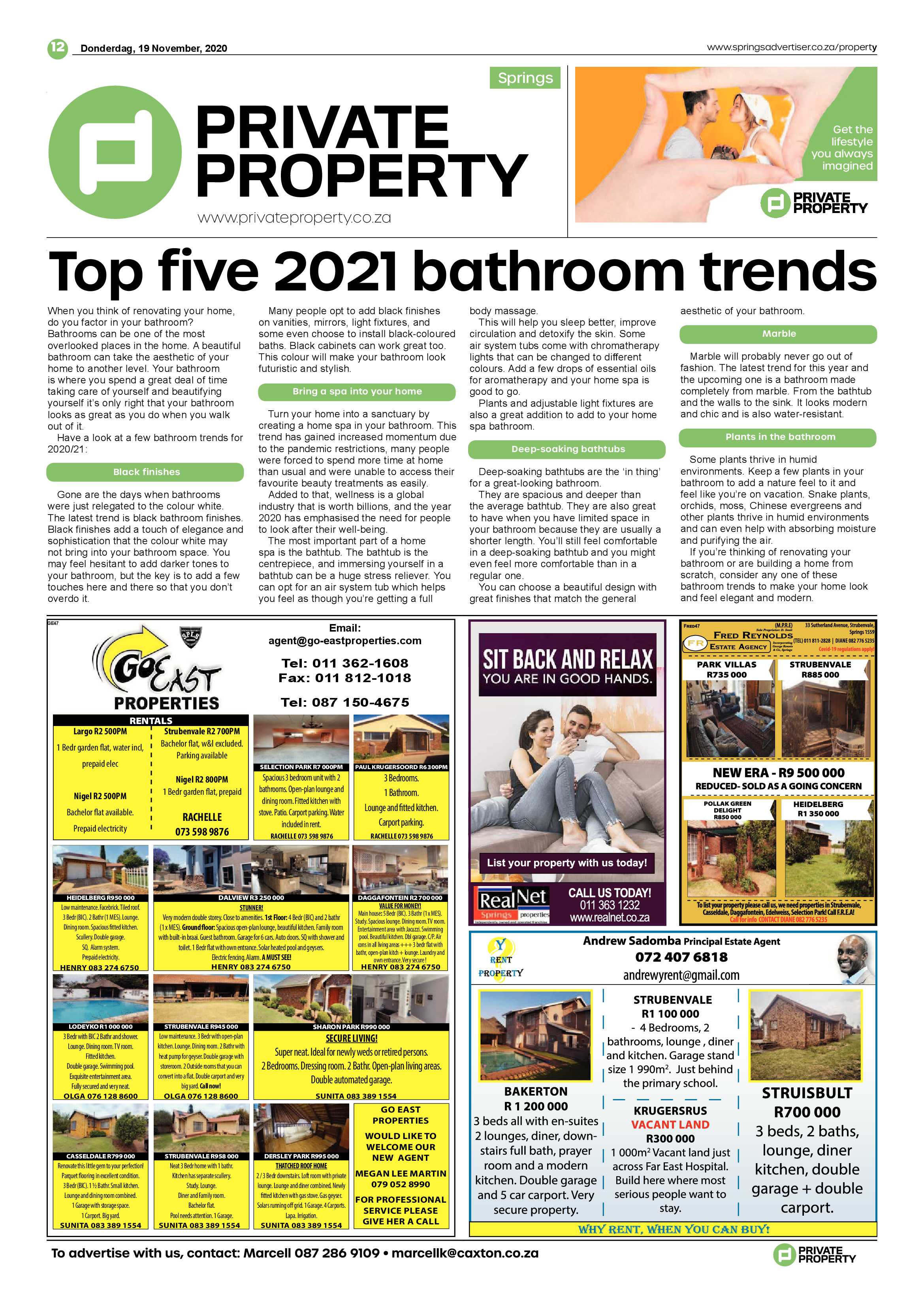 Springs Advertiser 19 November  2020 page 12
