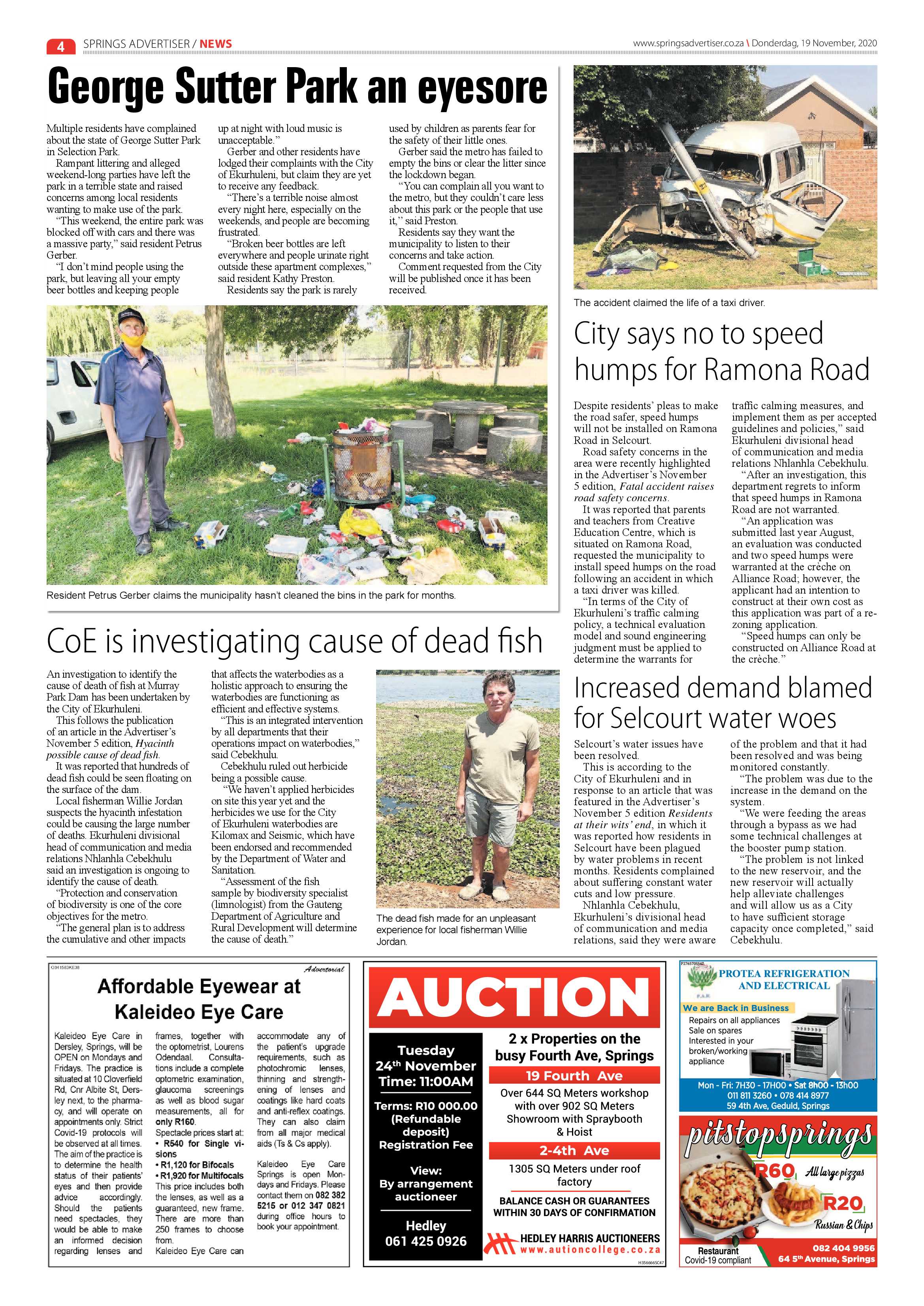 Springs Advertiser 19 November  2020 page 4