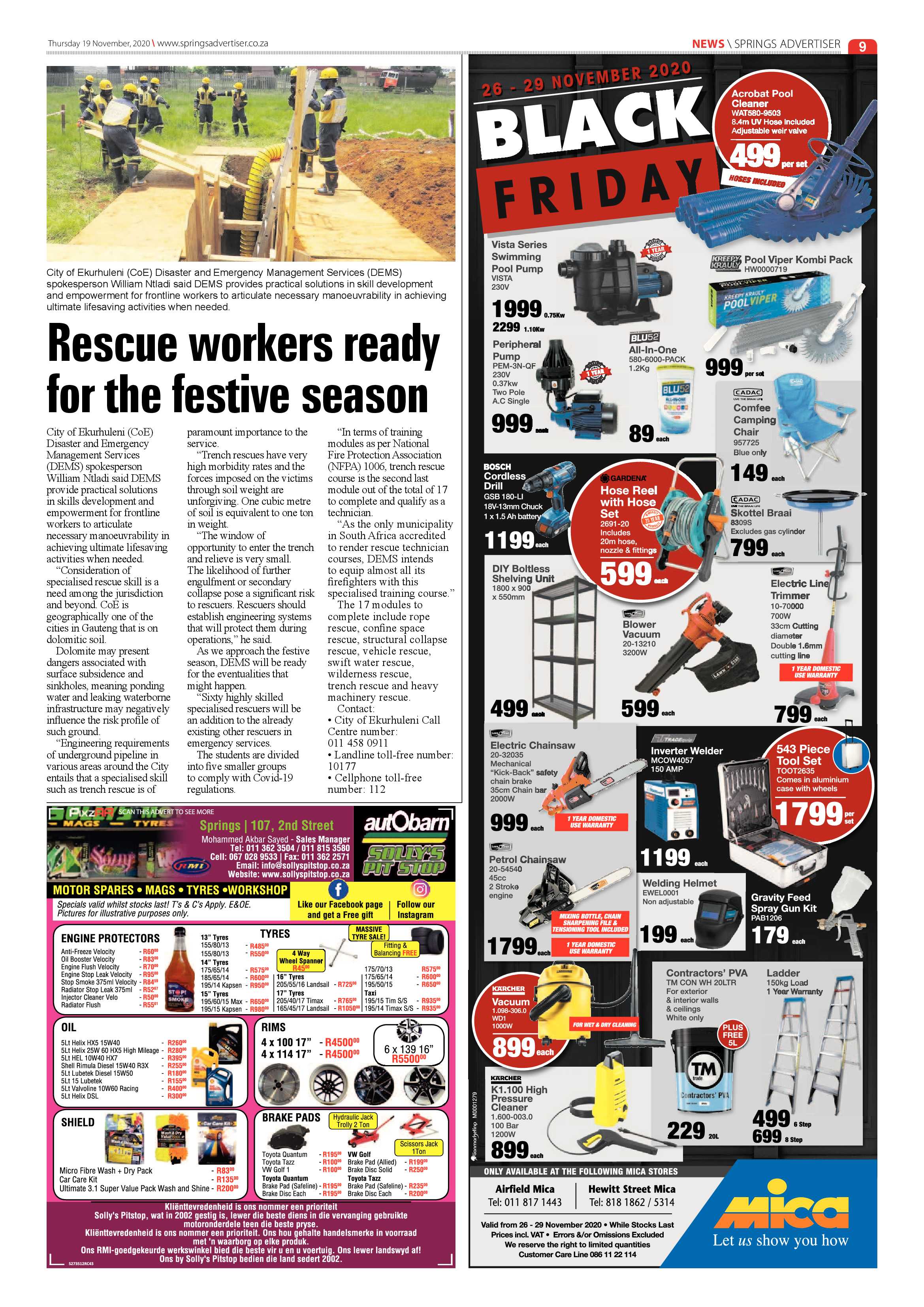 Springs Advertiser 19 November  2020 page 9