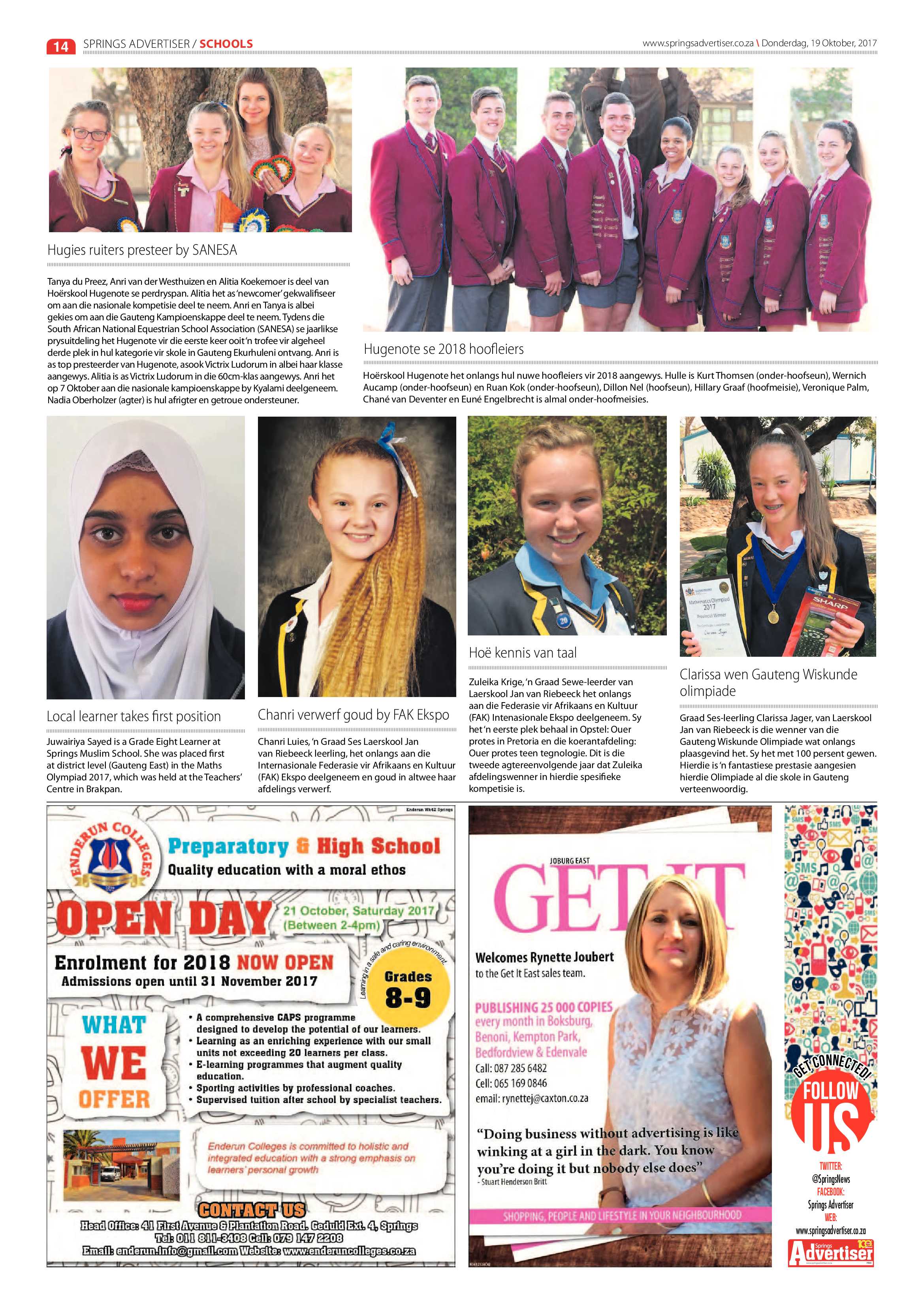 Springs Advertiser 19 October 2017 page 14