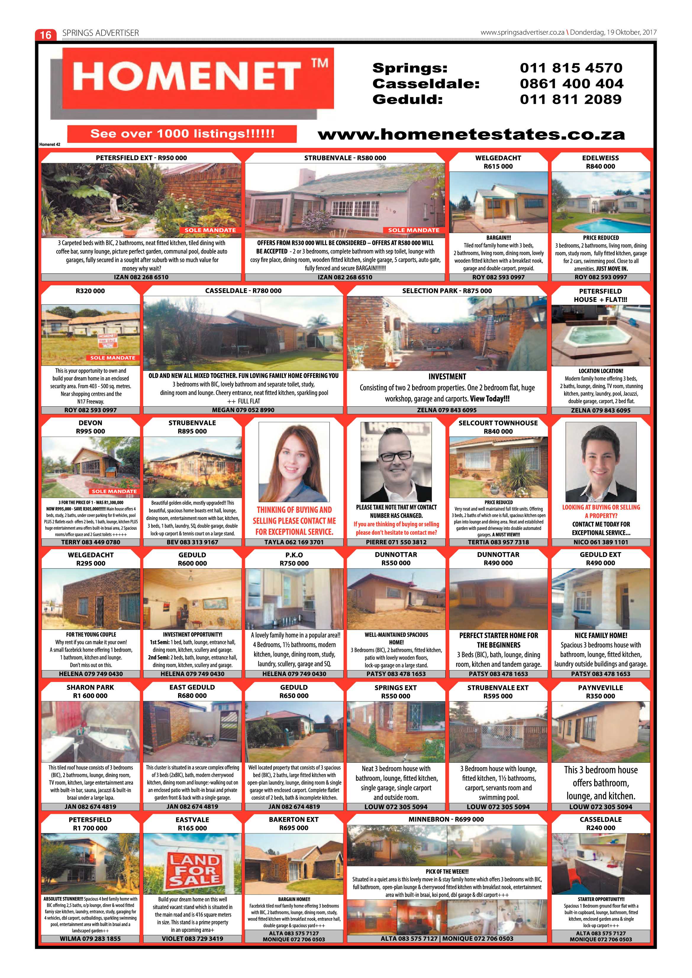 Springs Advertiser 19 October 2017 page 16
