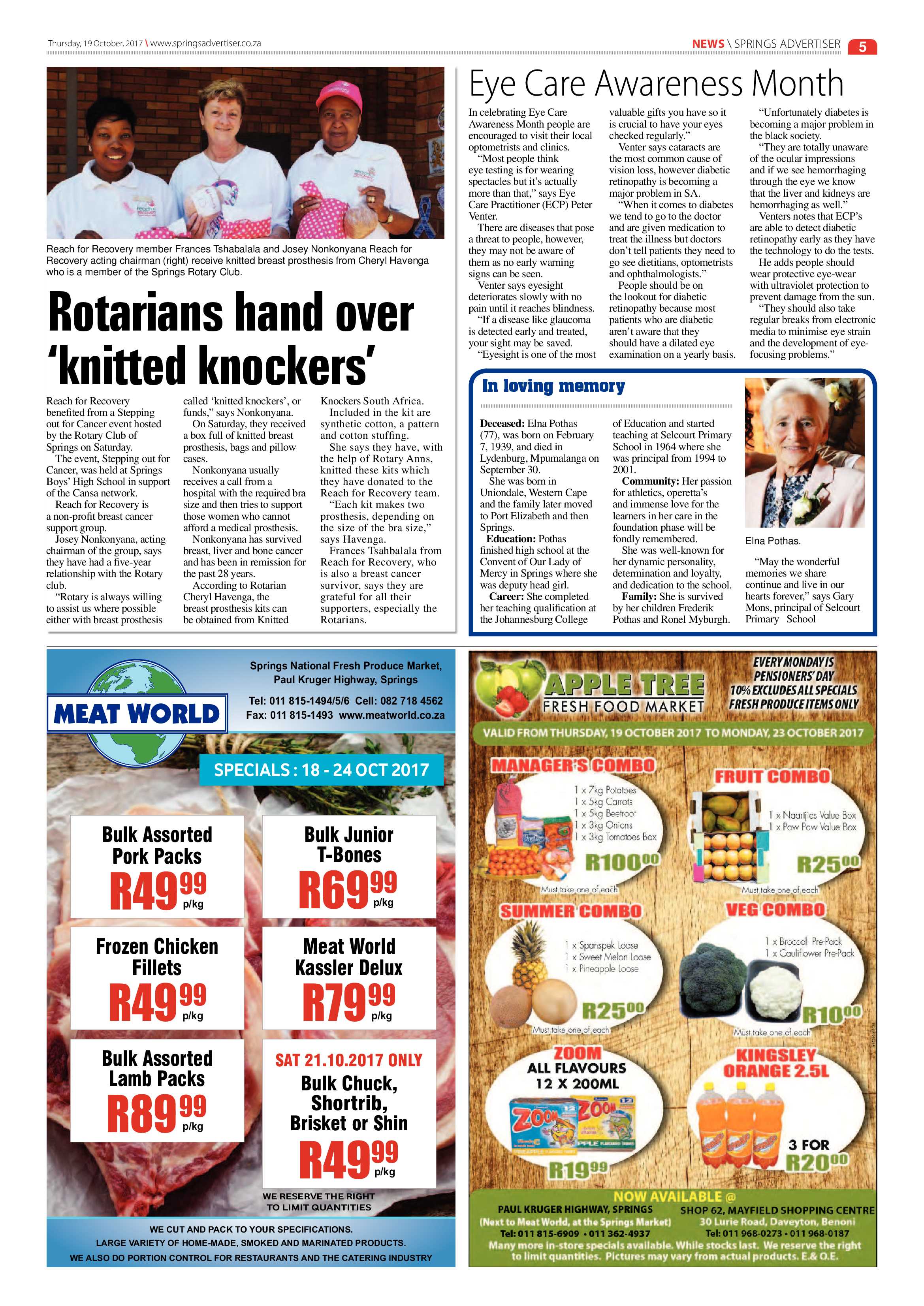 Springs Advertiser 19 October 2017 page 5